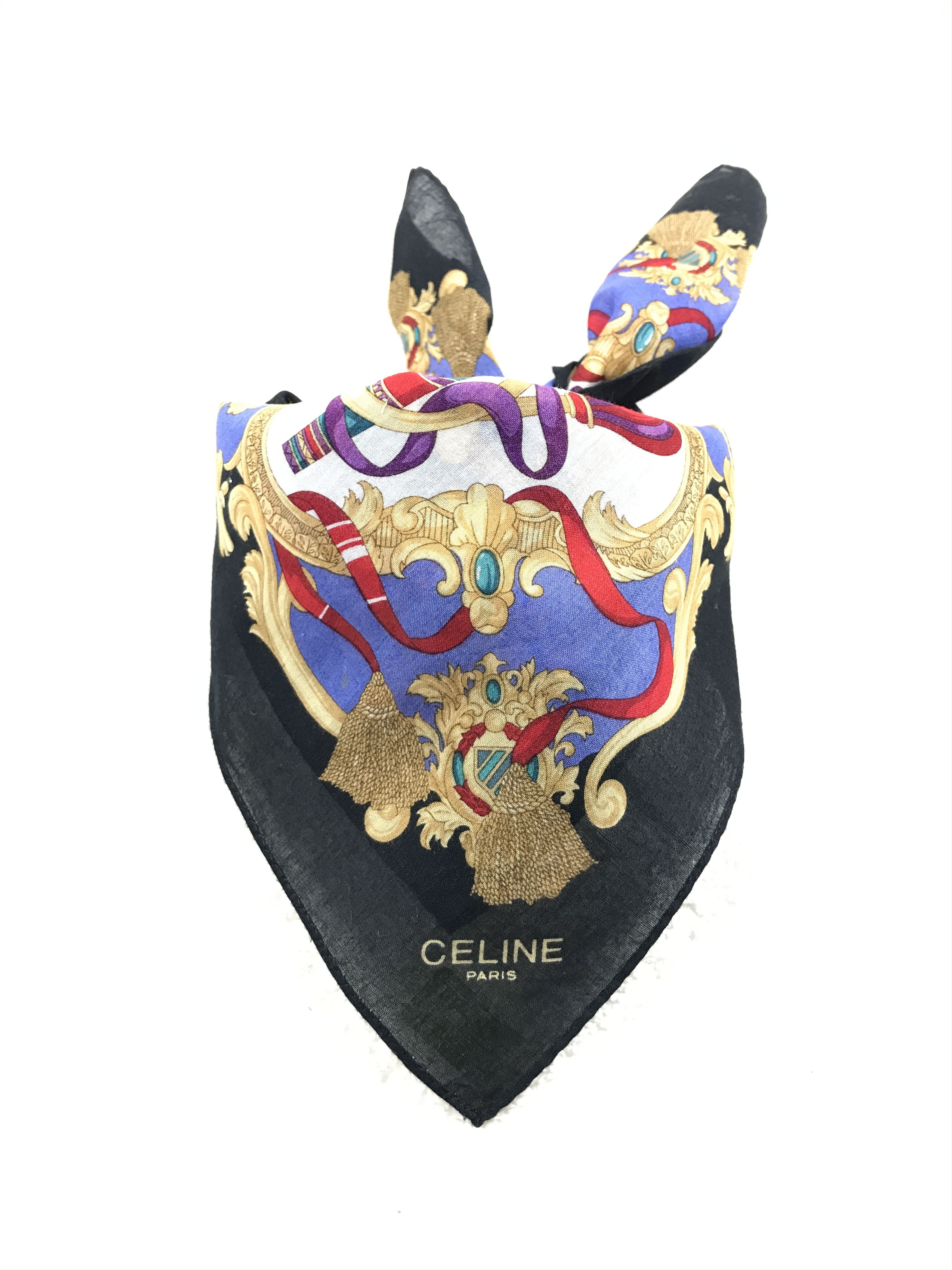 Celine × Vintage Vintage Celine Bandana Neckerchief Handkerchief Size ONE SIZE - 3 Thumbnail