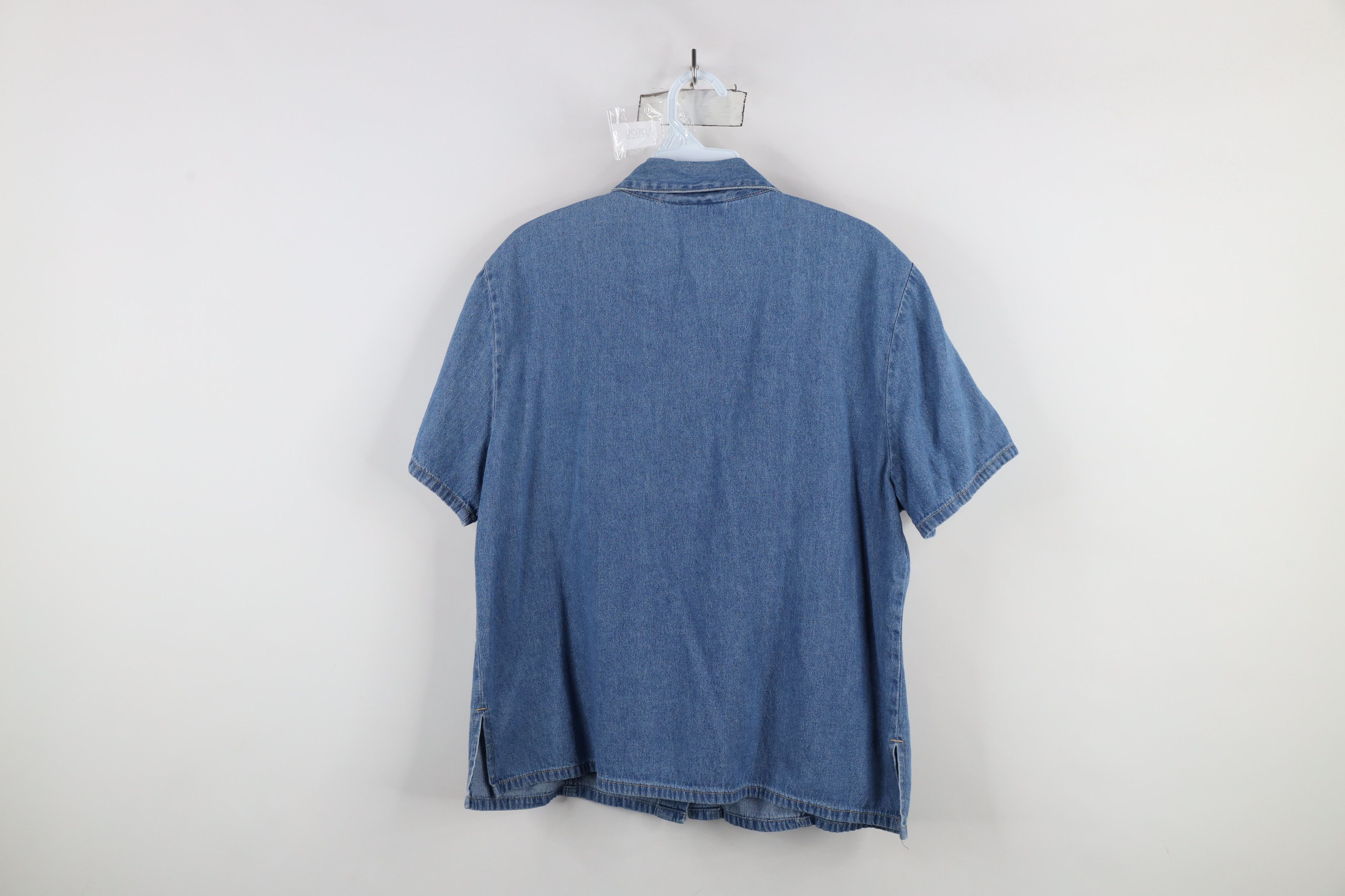 Vintage Vintage 90s Y2K Babydoll Snap Button Denim Jean Shirt Blue Size M / US 6-8 / IT 42-44 - 10 Thumbnail