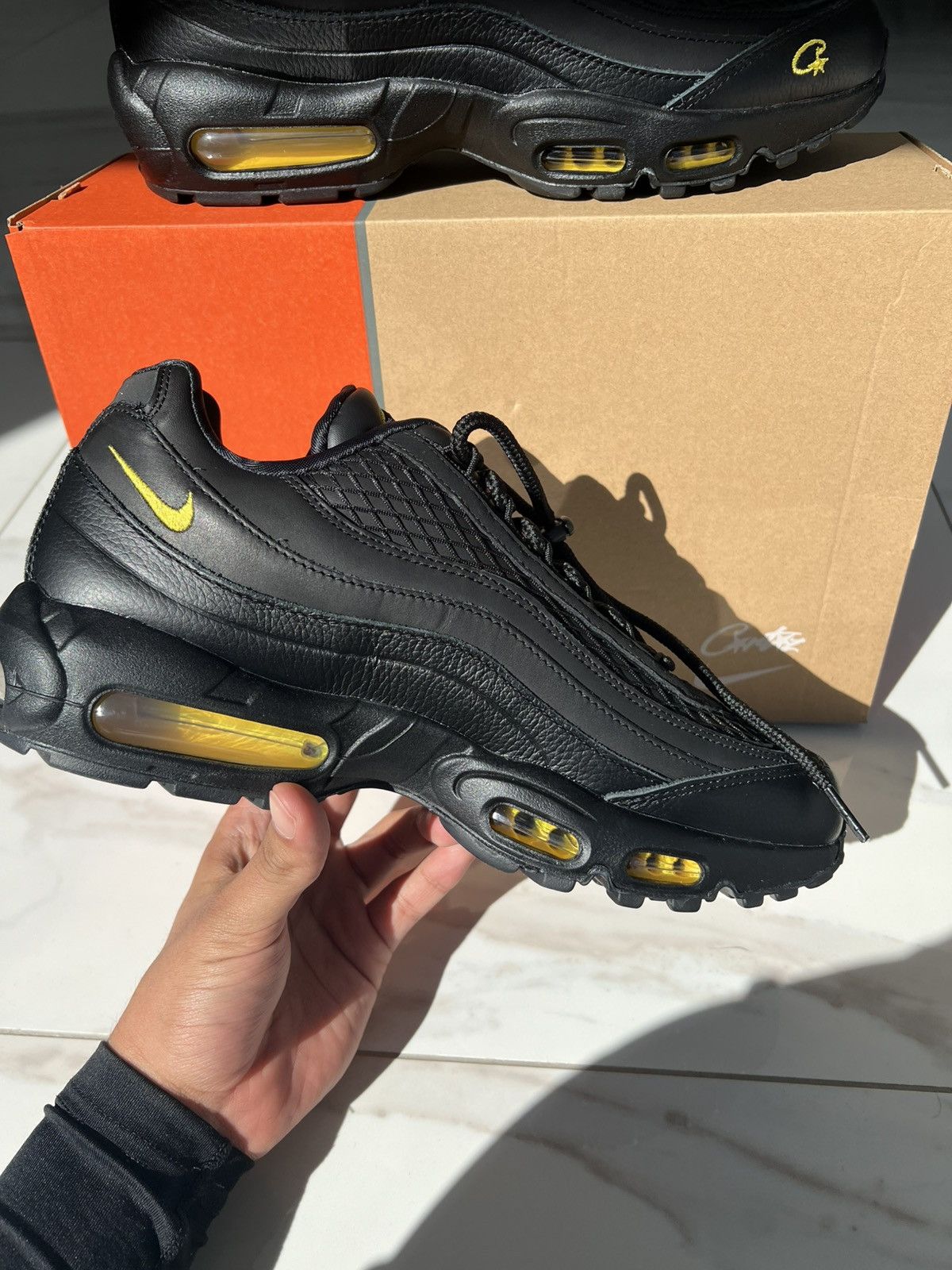 Corteiz × Nike Corteiz Air Max 95 Honey Blacks Size US 10 / EU 43 - 5 Thumbnail