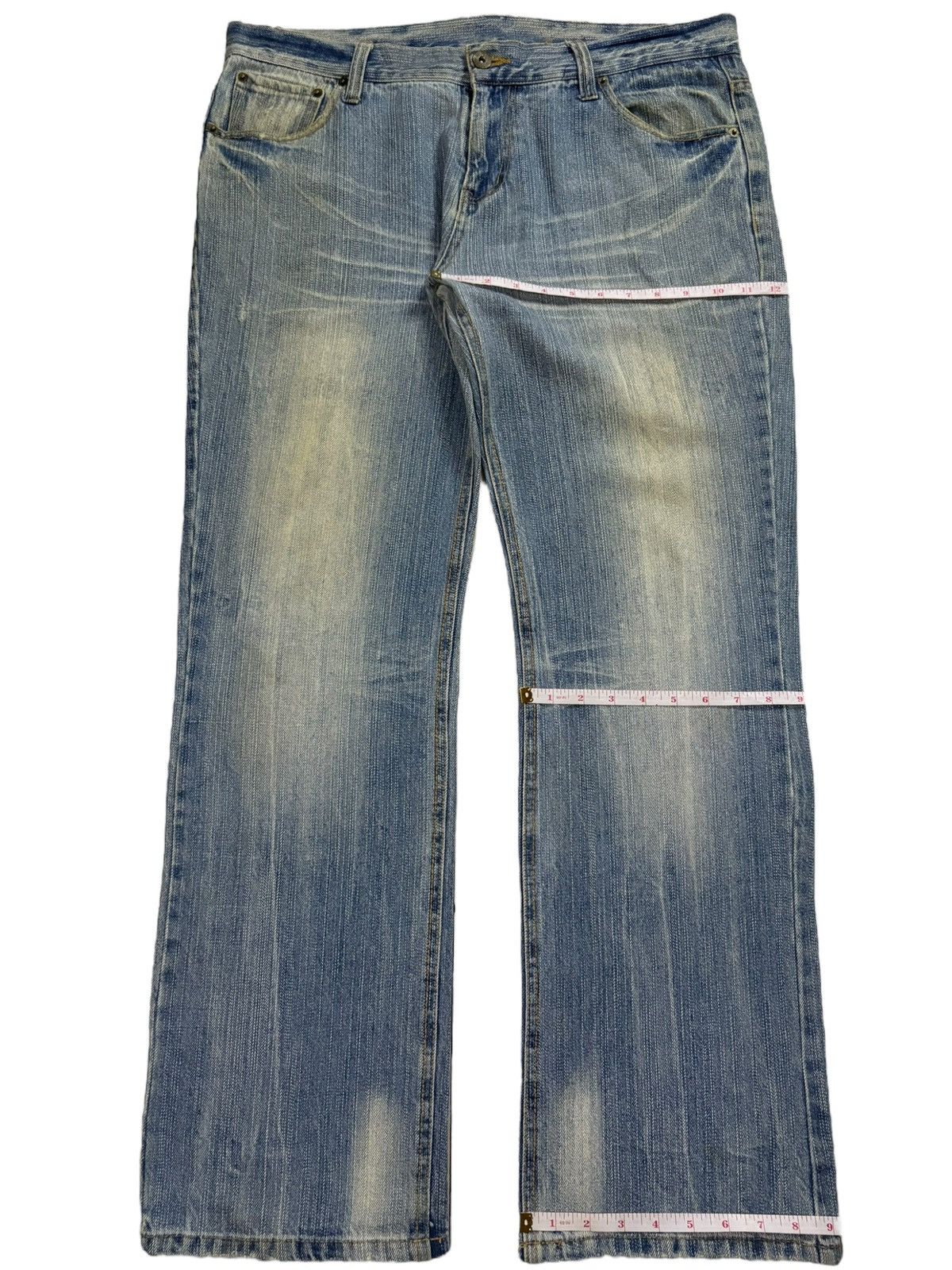 Japanese Brand Vintage Japanese Brand Rusty Acid Wash Baggy Jeans Size US 37 - 14 Thumbnail