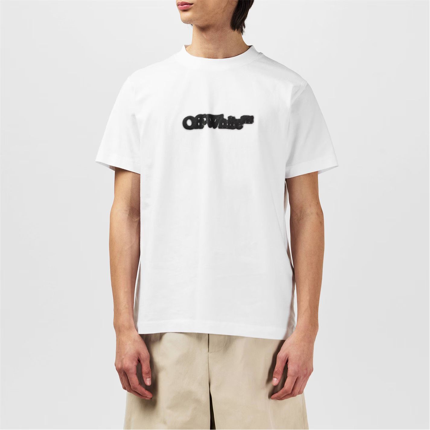 Off-White o1g2r1mq0226 Spray Arrow Logo T-Shirt In White Size US XS / EU 42 / 0 - 3 Thumbnail