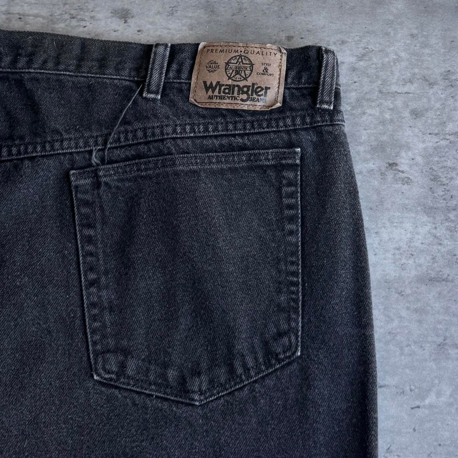Vintage × Wrangler Vintage Y2K Faded Black Embroidered Grunge Opium Denim Jeans Size US 44 / EU 60 - 3 Thumbnail