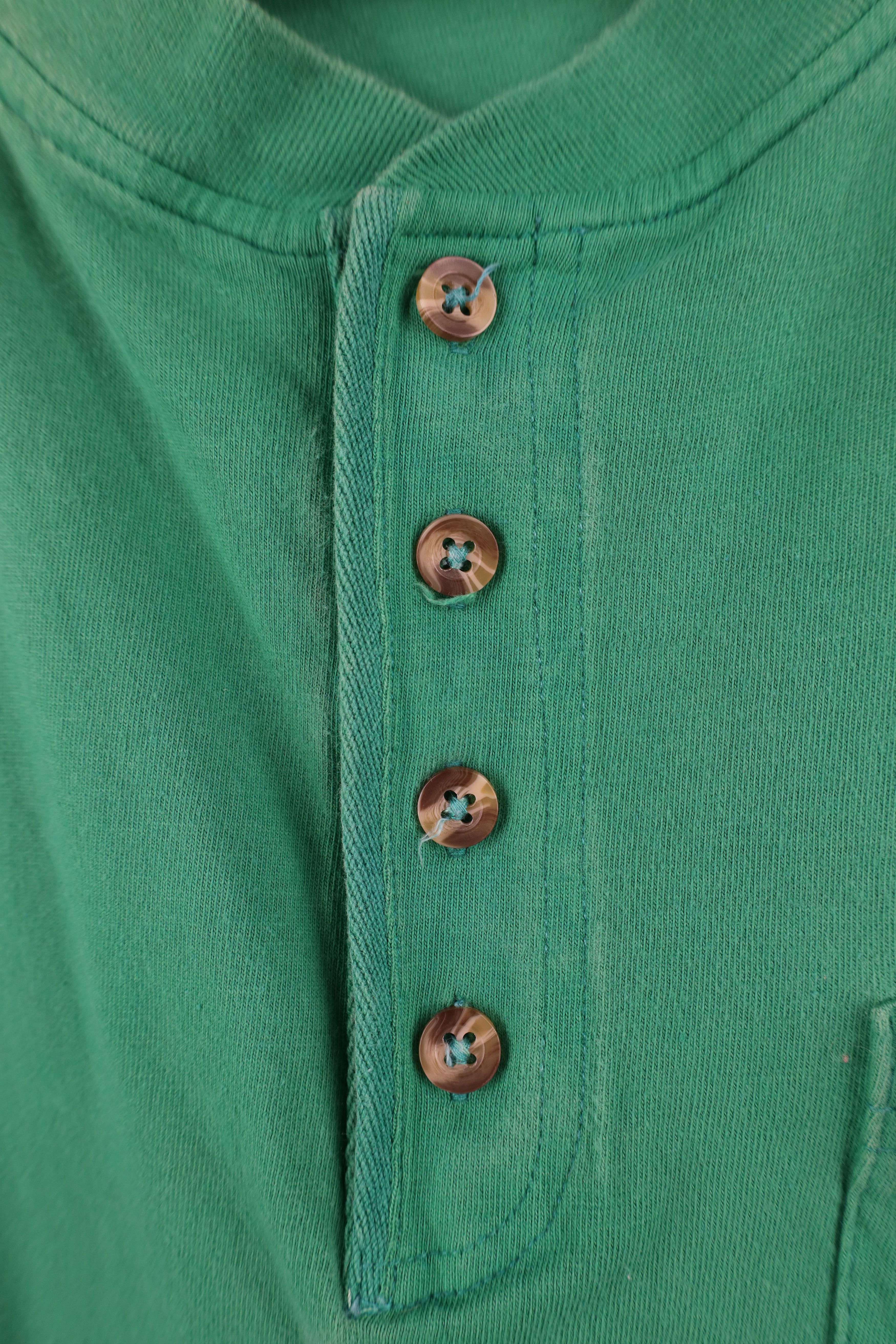 Vintage Vintage 90s Streetwear Baggy Fit Pocket Henley T-Shirt Green Size US XL / EU 56 / 4 - 5 Thumbnail