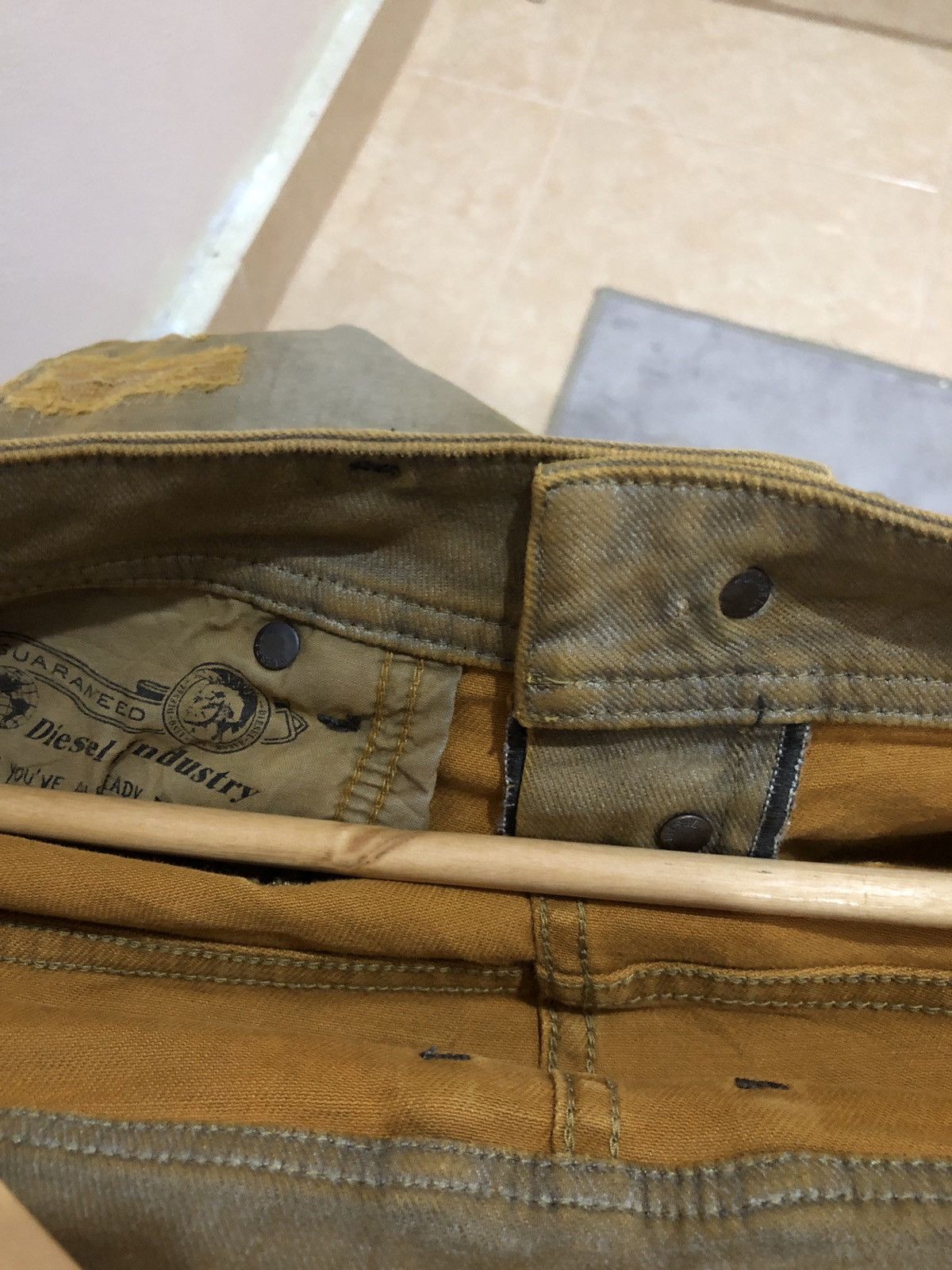Diesel Diesel Sleenker Color Denim Stretch Yellow Luxury Slim Fit Size US 29 - 7 Thumbnail