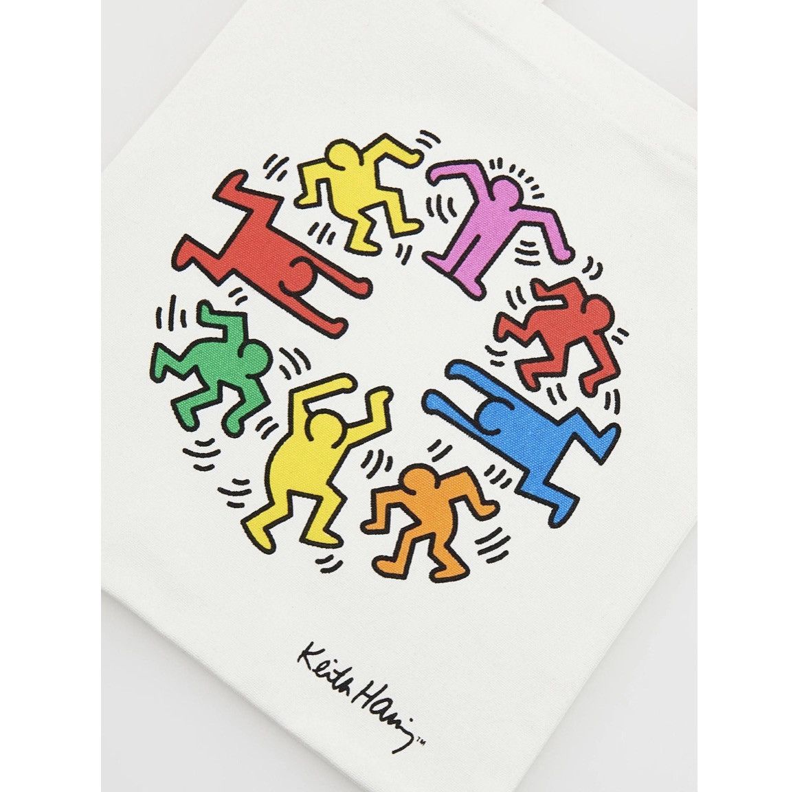 Keith Haring Keith Haring Tote Cotton Canvas Bag Shopper White Licensed Size ONE SIZE - 6 Thumbnail