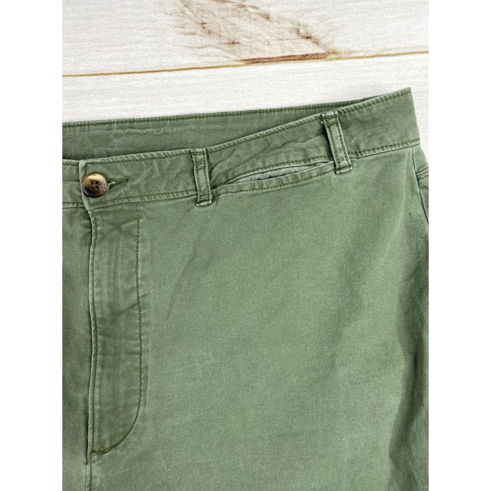 Old Navy Old Navy Wide-Leg Pants Womens 18 Tall Army Green Stretch High Rise Baggy Sh Regular Size 40" / US 18 - 2 Thumbnail
