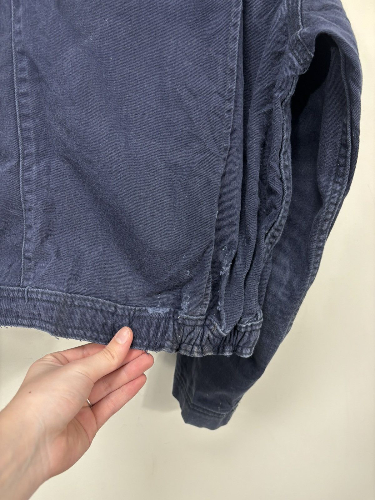 Carhartt Vintage Carhartt FR Navy Blue Workwear Boxy Cropped Jacket Size US L / EU 52-54 / 3 - 23 Thumbnail