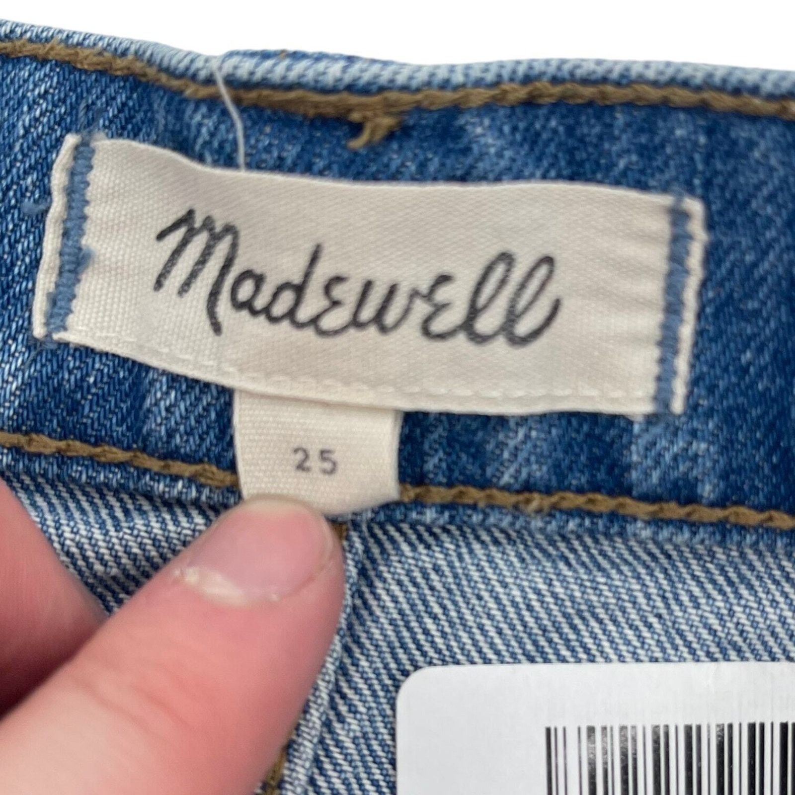 Madewell Madewell A Line Denim Mini Leabdra Fleffy Hem Skirt Size 25 Size 25" / US 0 / IT 36 - 3 Thumbnail