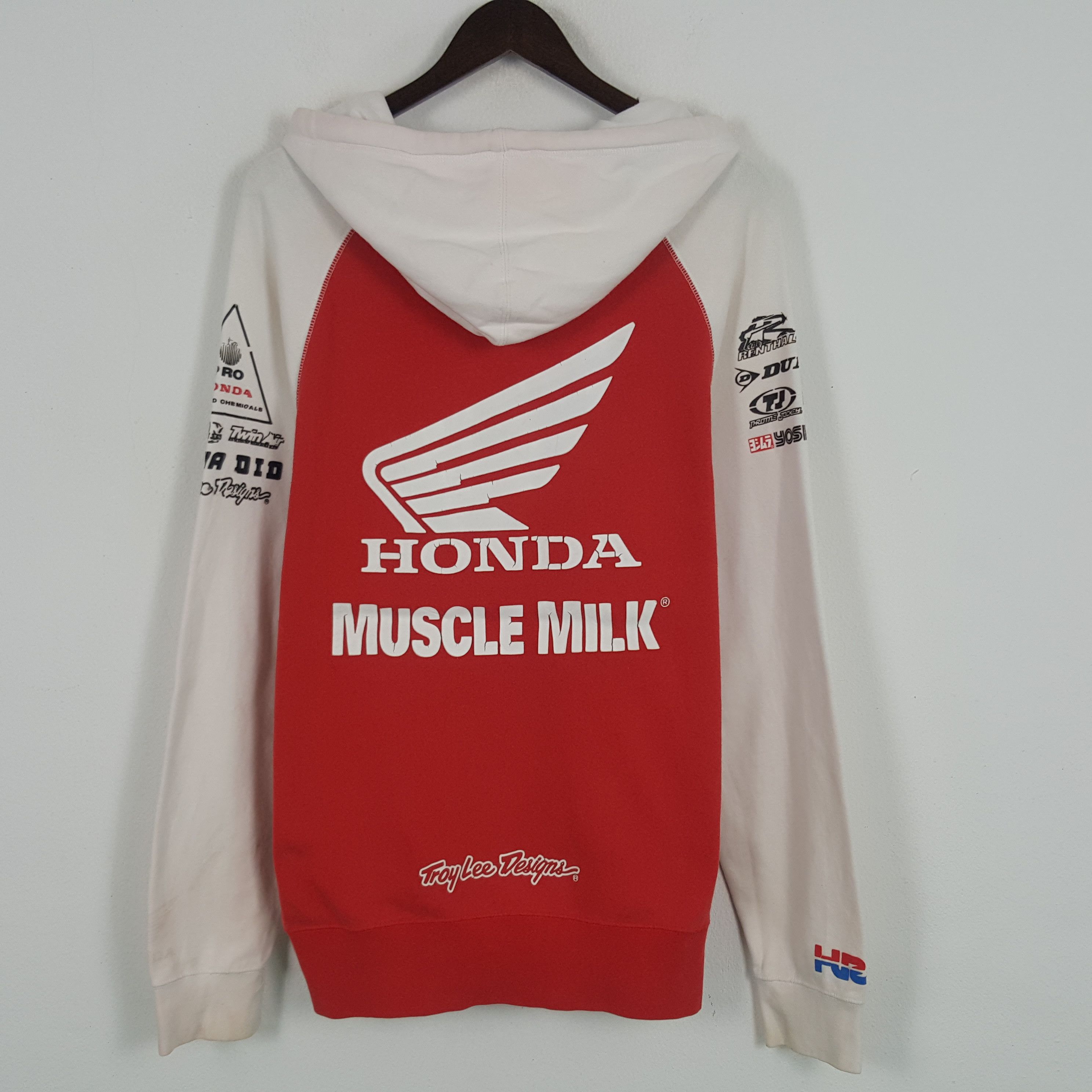 Honda × Vintage Vintage Honda Muscle Milk Zipper Jacket With Hoodies Size US M / EU 48-50 / 2 - 1 Thumbnail