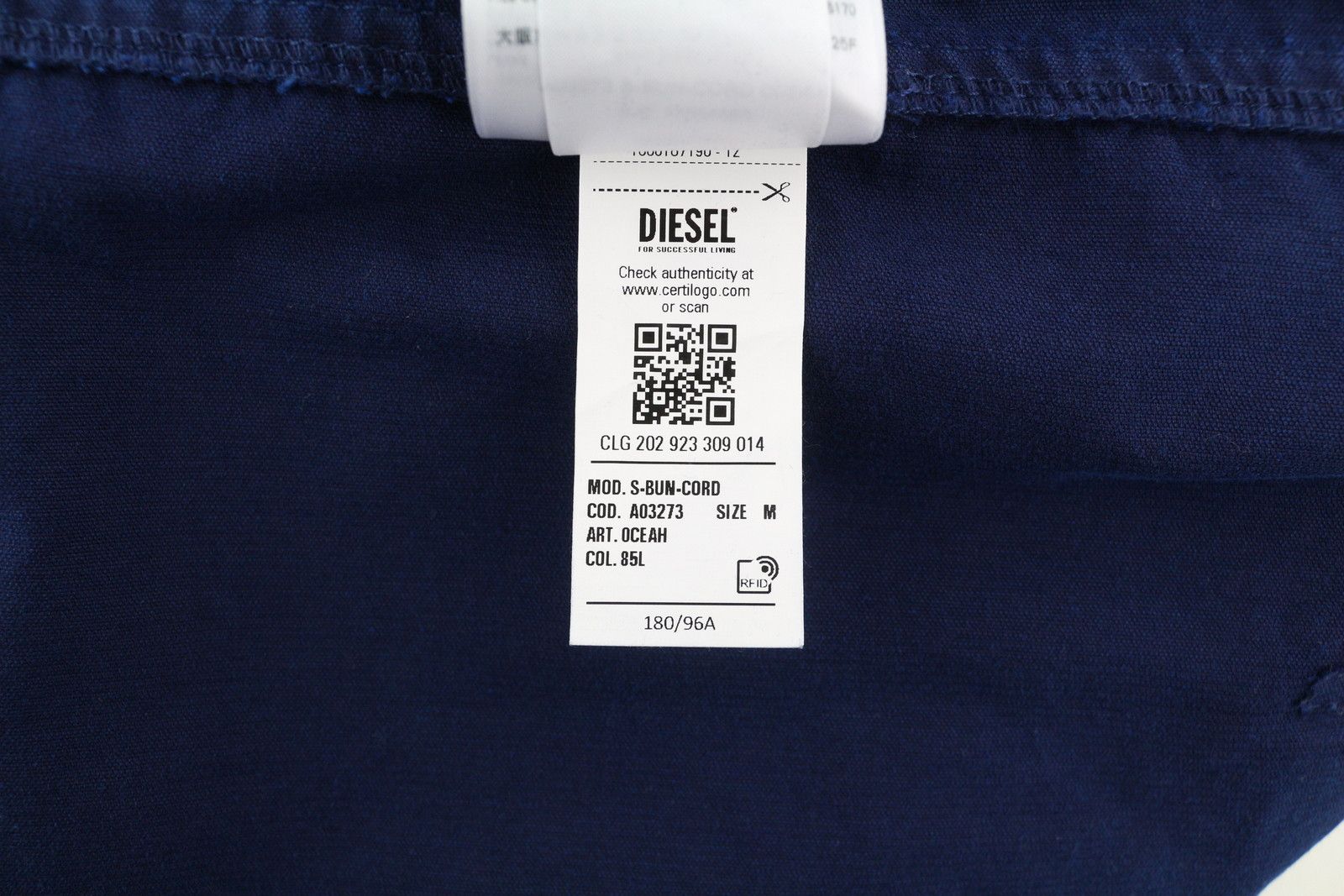 Diesel S-BUN-CORD M Washed Blue Corduroy Snap Shirt 41005 Size US M / EU 48-50 / 2 - 10 Thumbnail