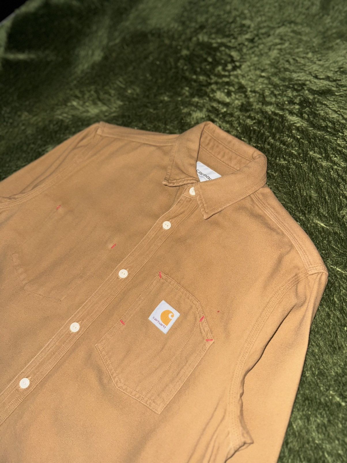 Carhartt Wip [M] Carhartt WIP TONY Canvas Work Shirt Tan Brown Size US M / EU 48-50 / 2 - 2 Thumbnail