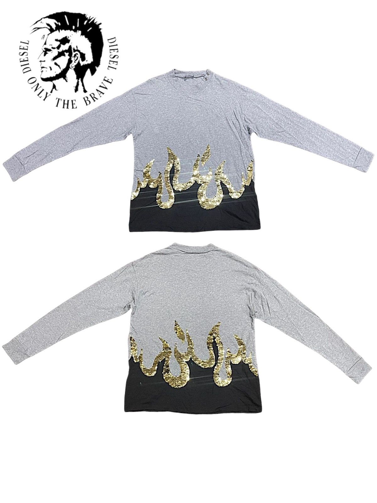 Diesel × Diesel Black Gold Diesel Gold Fire Flames Shirts Size US M / EU 48-50 / 2 - 3 Thumbnail