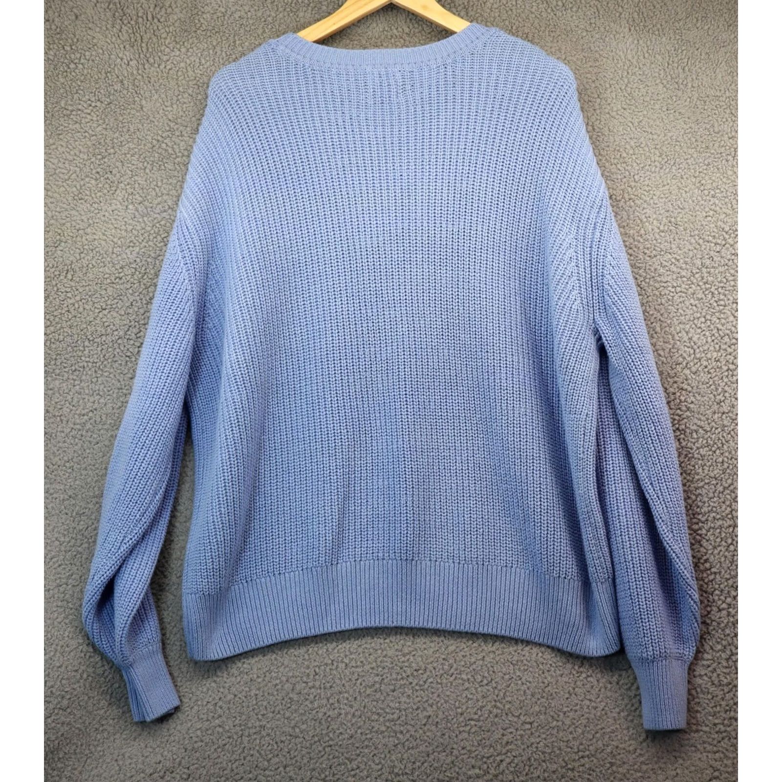Gap VINTAGE: No Gap Sweater Womens XX-Large Blue 100% Cotton Crew Neck Pullover Knitted Knit Regular Long Sleeve NWT Size XXL / US 16-18 / IT 52-54 - 8 Thumbnail