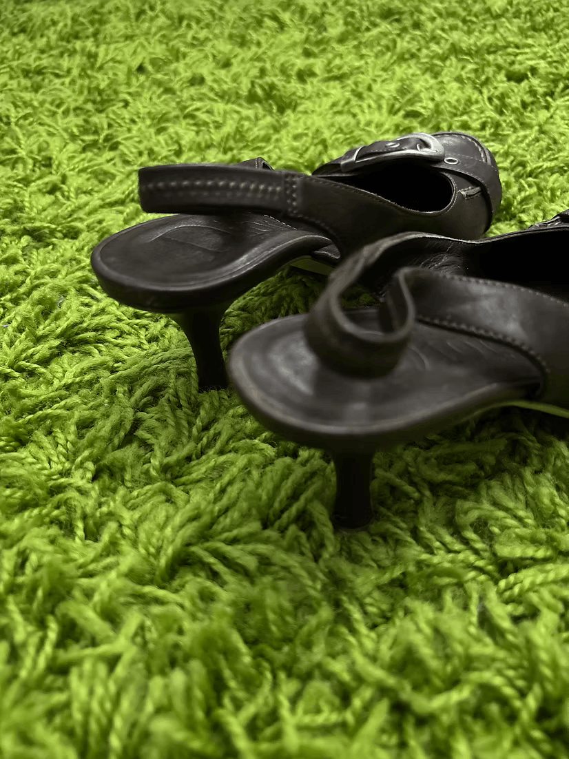 Dior by John Galliano SS2006 Gaucho Belt & Key Heels Size US 5 / IT 35 - 8 Thumbnail