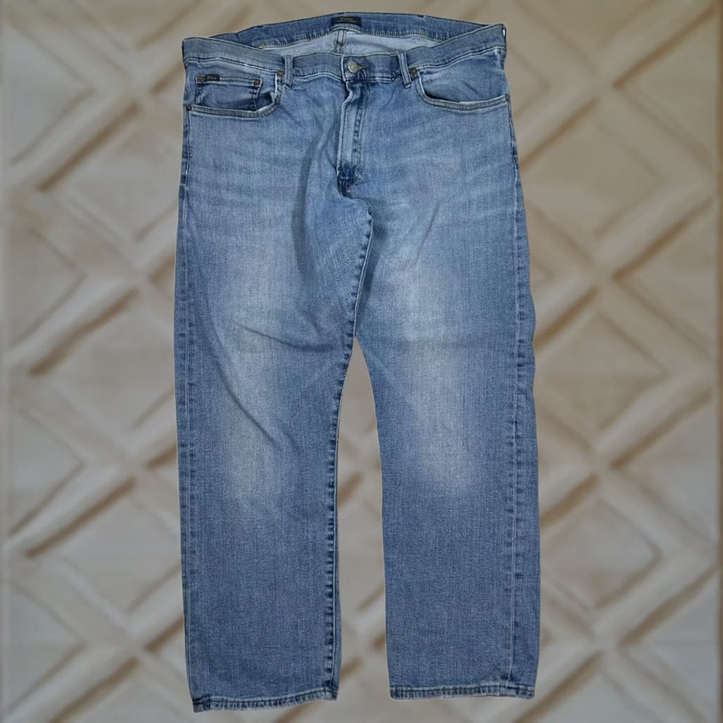 Polo Ralph Lauren Polo Ralph Lauren Jeans Straight Leg Light Wash Blue 5 Pocket Mens 40x30 Regular Size US L / EU 52-54 / 3 - 1 Thumbnail