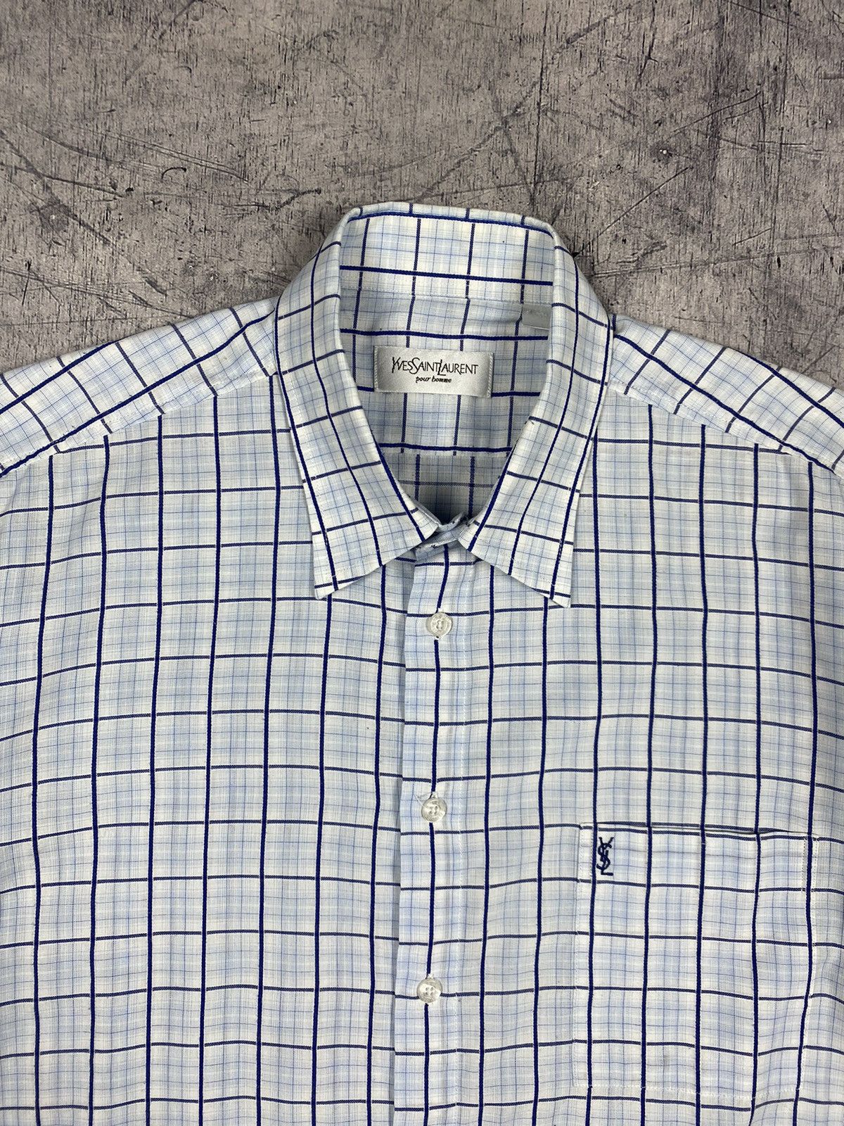 Yves Saint Laurent Vintage Yves Saint Laurent Button Up Shirt Size US L / EU 52-54 / 3 - 3 Thumbnail