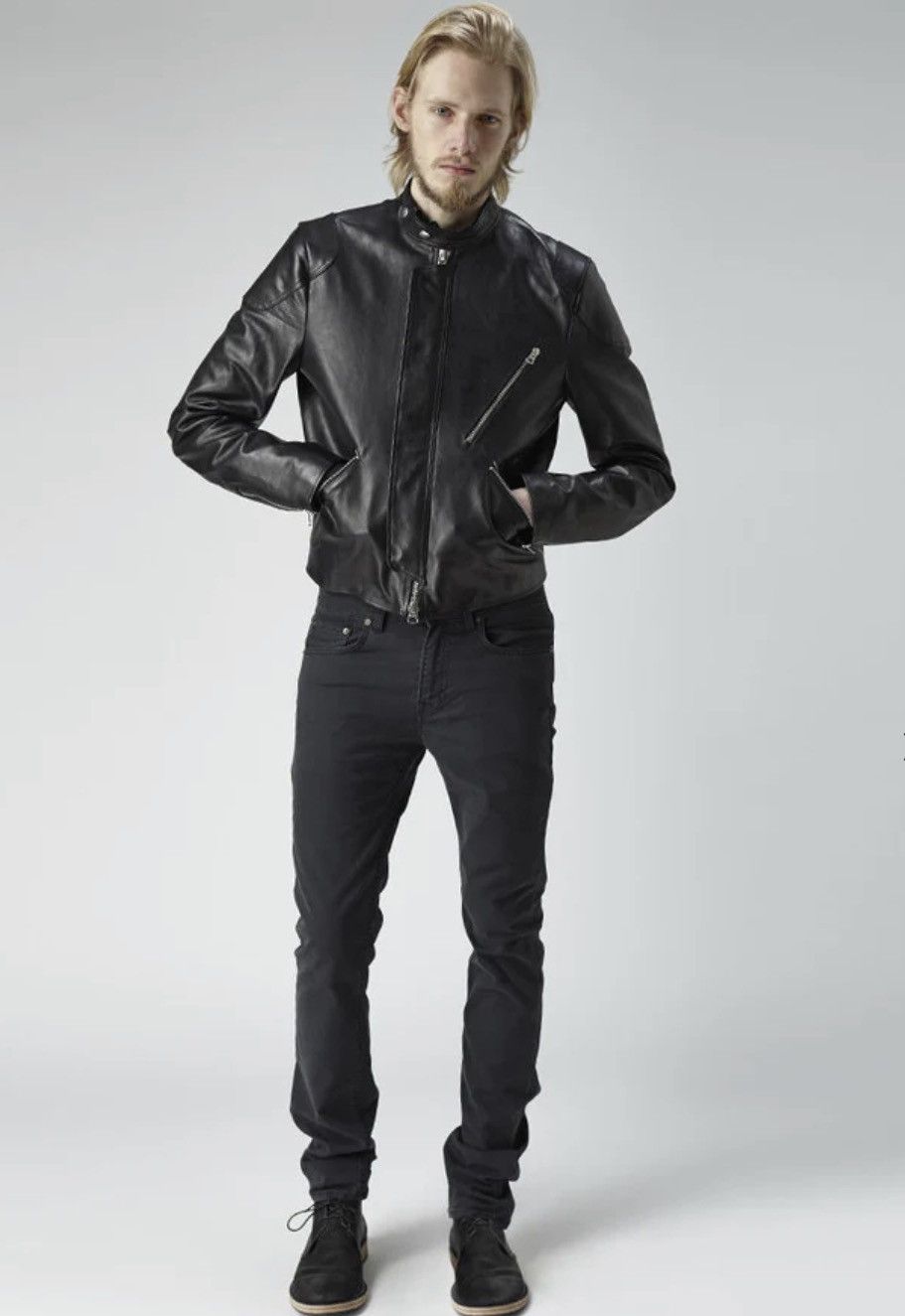 Acne Studios Acne Studios Neil Taped Leather Jacket Black Size Medium 48 Size US M / EU 48-50 / 2 - 20 Thumbnail