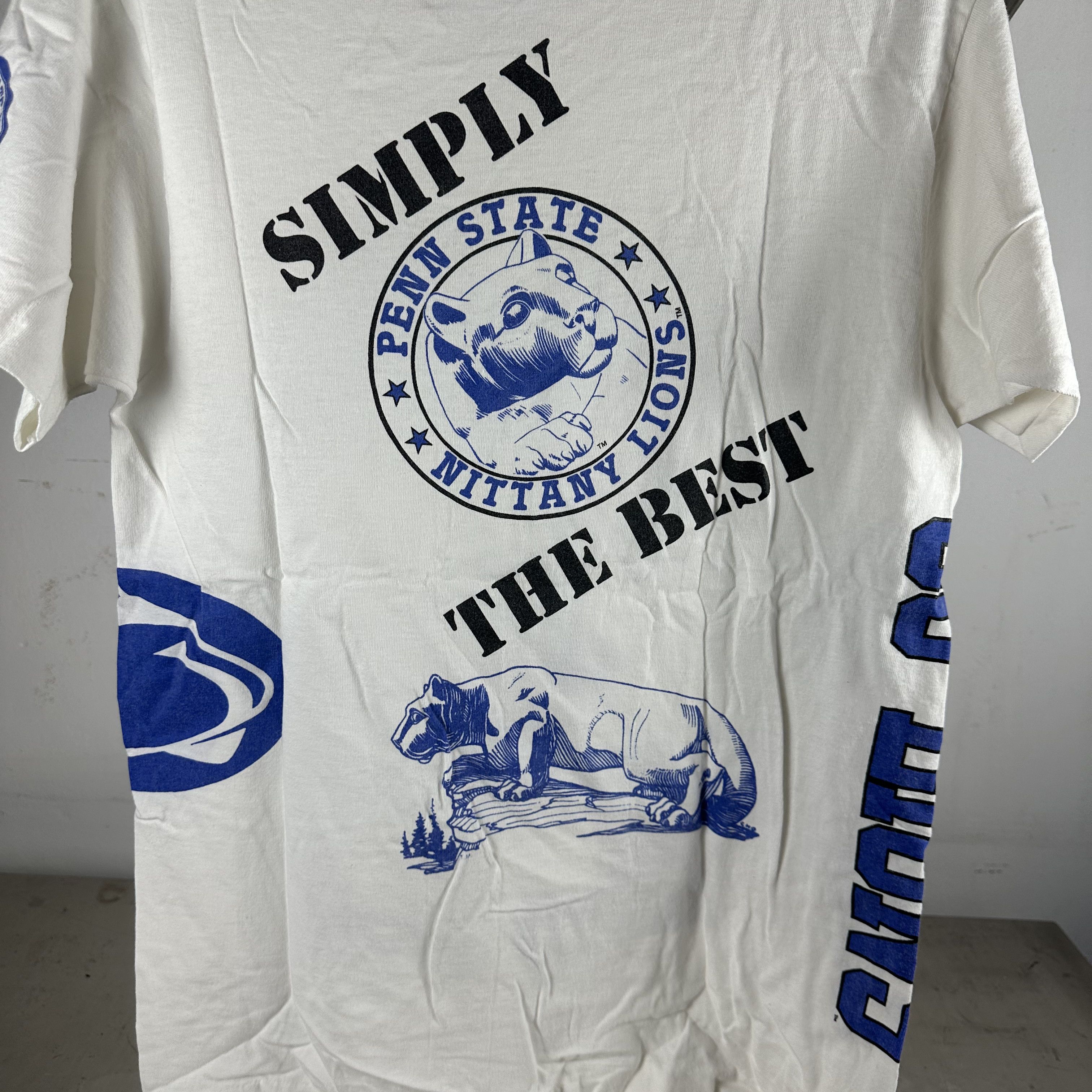 Vintage Vintage 90s Penn State Nittany Lions NCAA AOP T-shirt Size US M / EU 48-50 / 2 - 4 Thumbnail