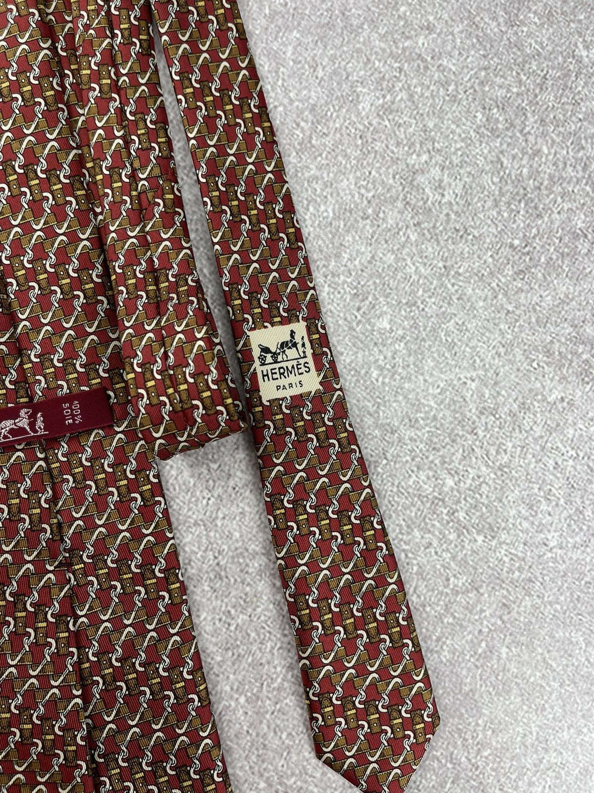 Hermes × Vintage Vintage Hermes Paris Silk Tie Size ONE SIZE - 11 Thumbnail