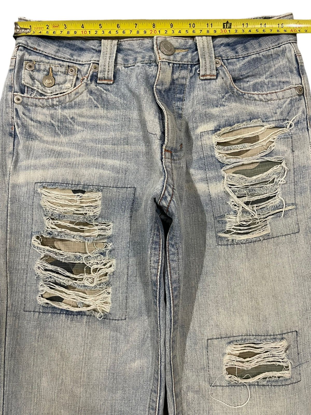 14th Addiction Vintage Japanese Brand Blue Wash Distressed Baggy Jeans Size US 31 - 9 Thumbnail