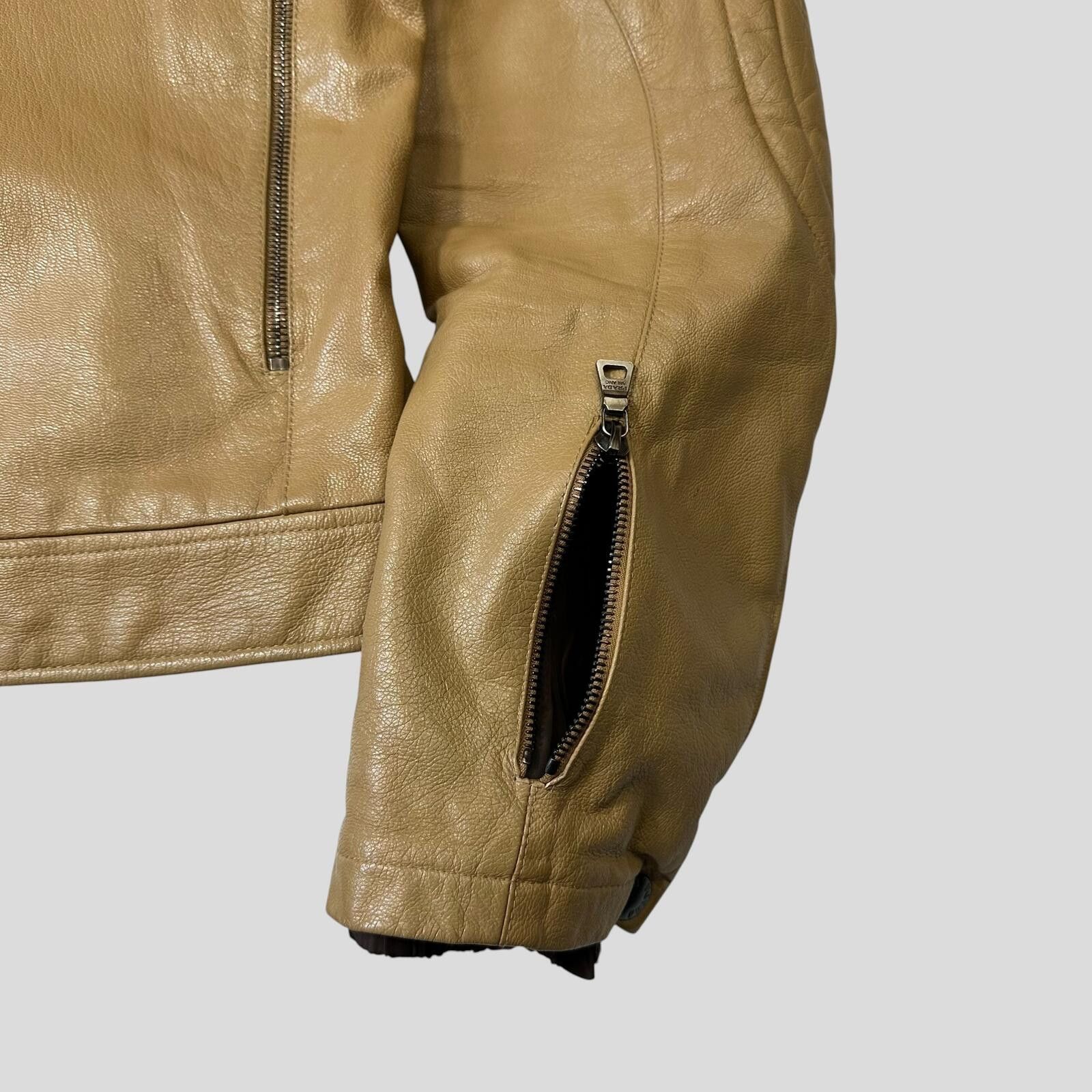 Prada Prada SS00 Leather Articulated Elbow Detailed Moto Jacket M Size US M / EU 48-50 / 2 - 5 Thumbnail