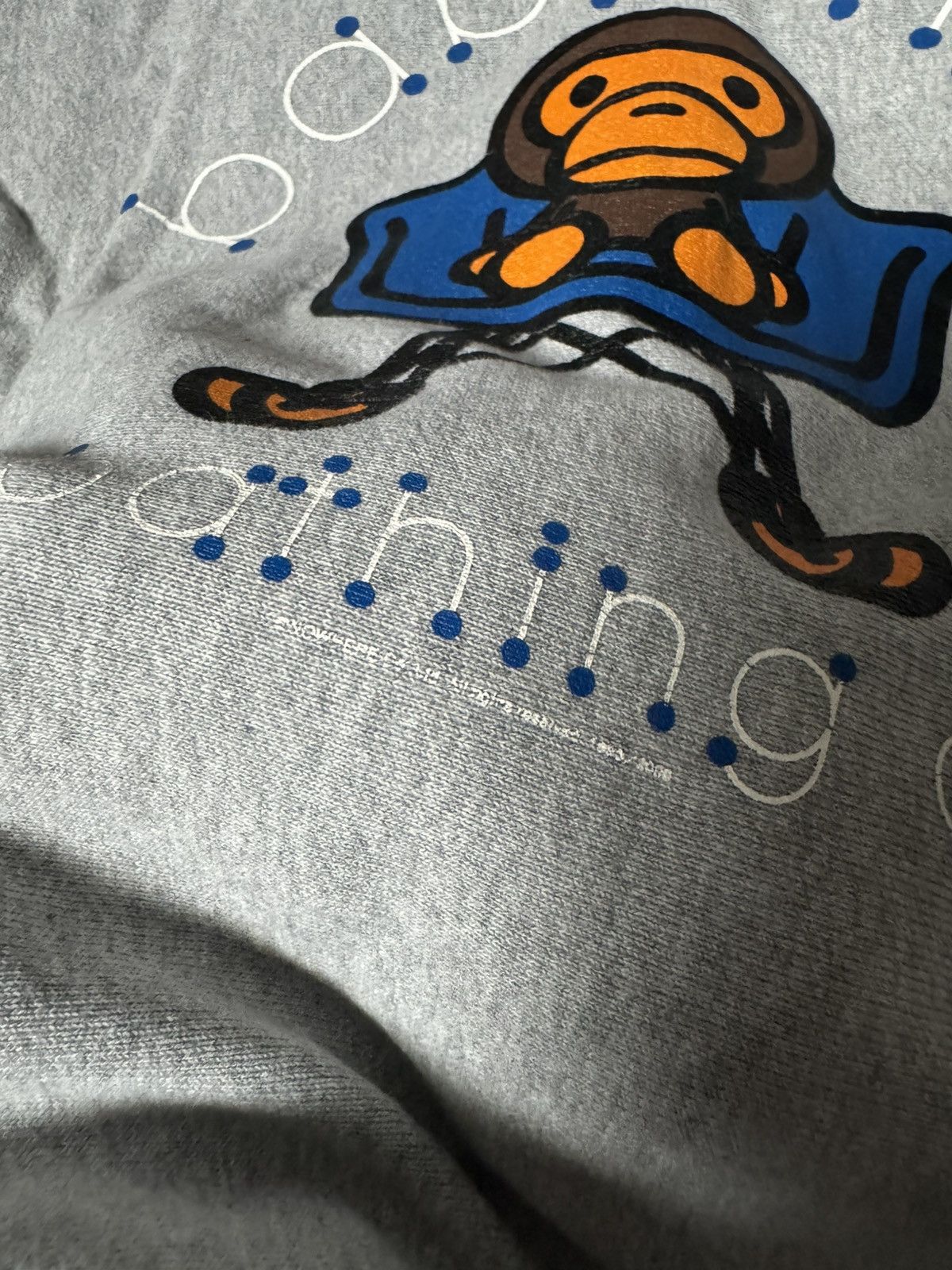 Bape VINTAGE BABY MILO BY BATHING APE GREY HOODIE WITH ZIPER Size US XL / EU 56 / 4 - 3 Thumbnail