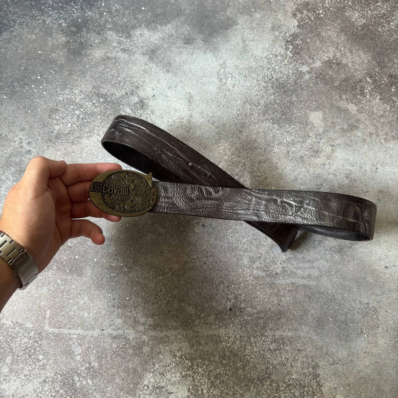 Just Cavalli Just Cavalli Vintage Leather Belt Size ONE SIZE - 5 Thumbnail
