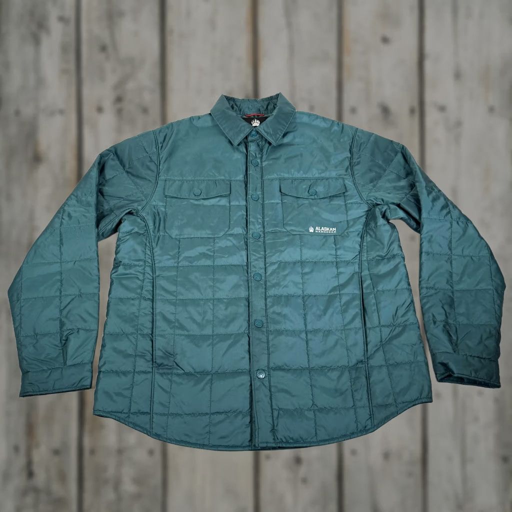 Vintage Alaskan Hardgear Jacket Mens L Green Quilted 3M Thinsulate Snap Shirt Puffer Size US L / EU 52-54 / 3 - 1 Thumbnail