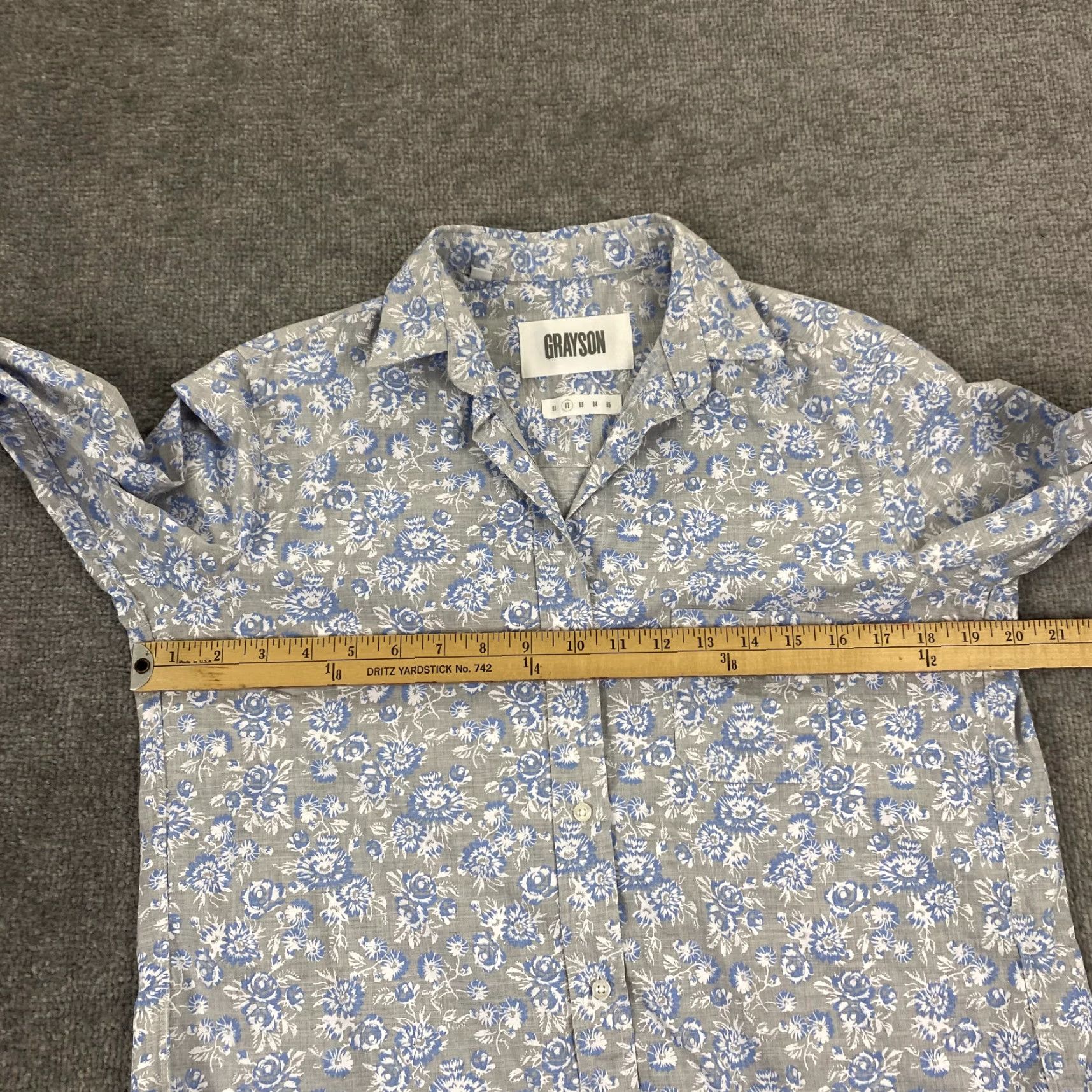 Frank & Eileen GRAYSON Shirt Womens Size 2 Small Floral The Hero Frank & Eileen Button Up Top Size XS / US 0-2 / IT 36-38 - 5 Thumbnail
