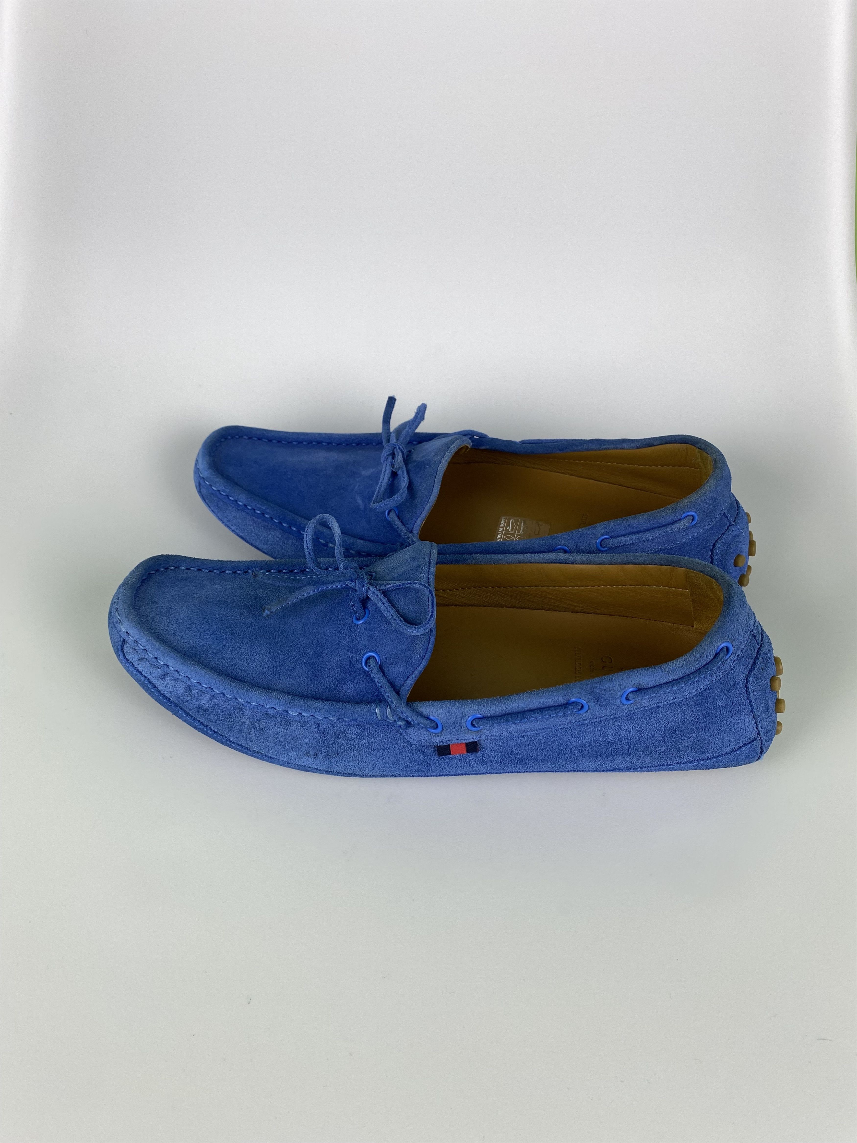 Gucci GUCCI Blue Suede Bow Kid's Loafers Made in Italy size women Size US 8 / IT 38 - 2 Thumbnail