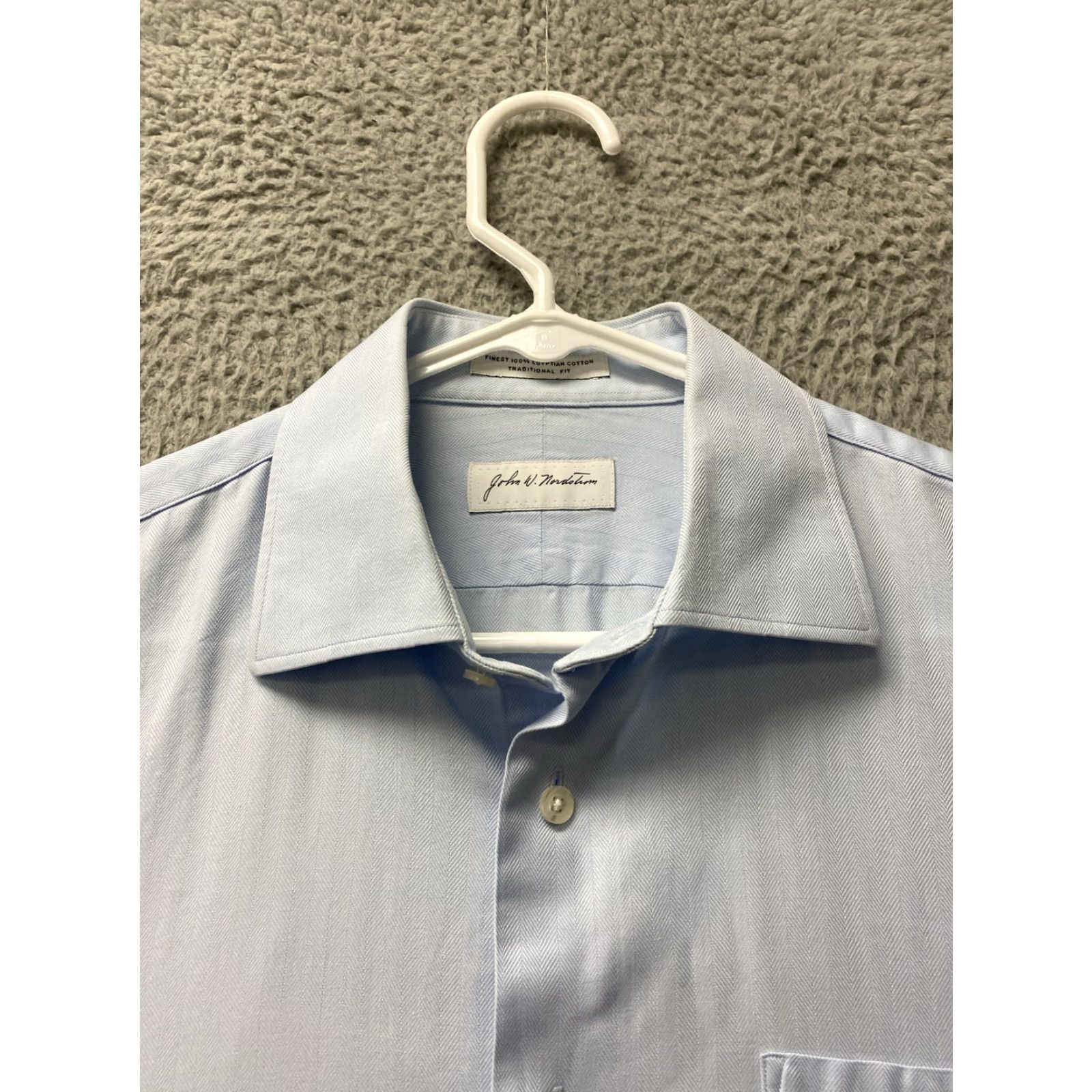 Nordstrom John W. Nordstrom Button Shirt Blue Pocket Mens L 16 35 Long Sleeve /115-11 Size US L / EU 52-54 / 3 - 3 Thumbnail