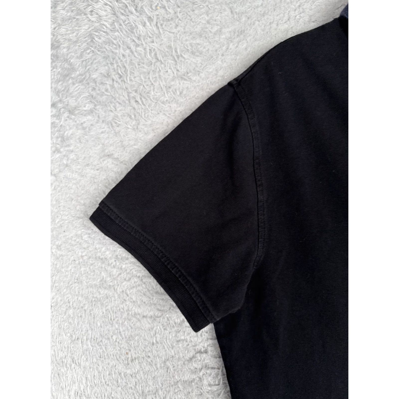 Tommy Hilfiger Tommy Hilfiger Polo Shirt Men Large Black Cotton Crest Short Sleeve Slim Crest Size US L / EU 52-54 / 3 - 3 Thumbnail