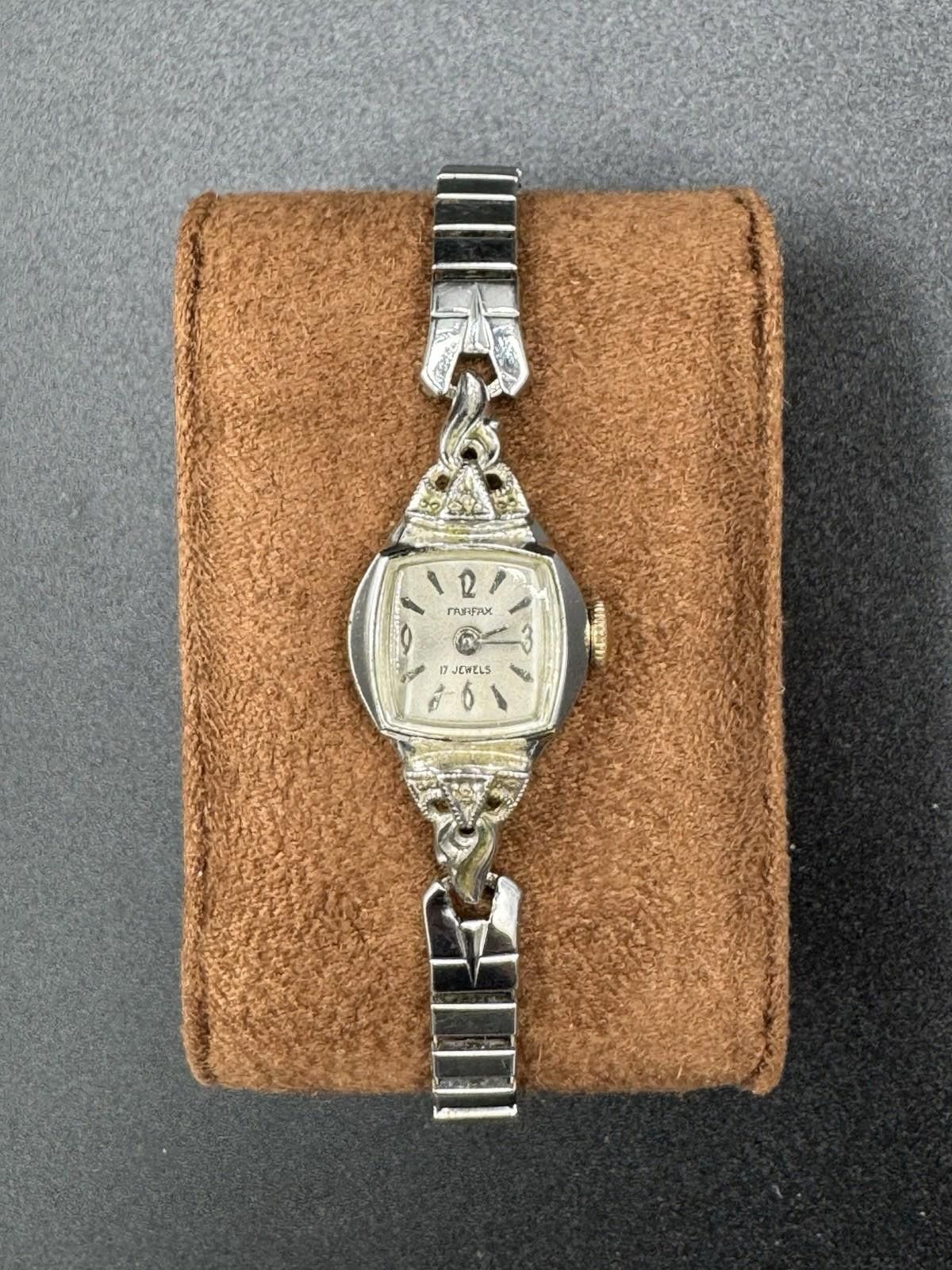 Designer Vintage Fairfax 17J Ladies Watch Speidel Band Swiss Working Size ONE SIZE - 3 Thumbnail