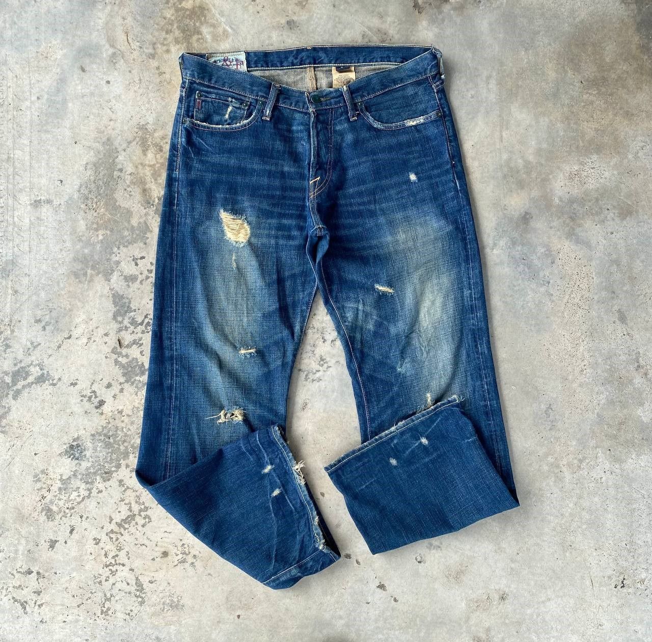 Other DISTRESSED ABERCROMBIE & FITCH BLUEWASH RIPPED DENIM W34X30 Size US 34 / EU 50 - 6 Thumbnail