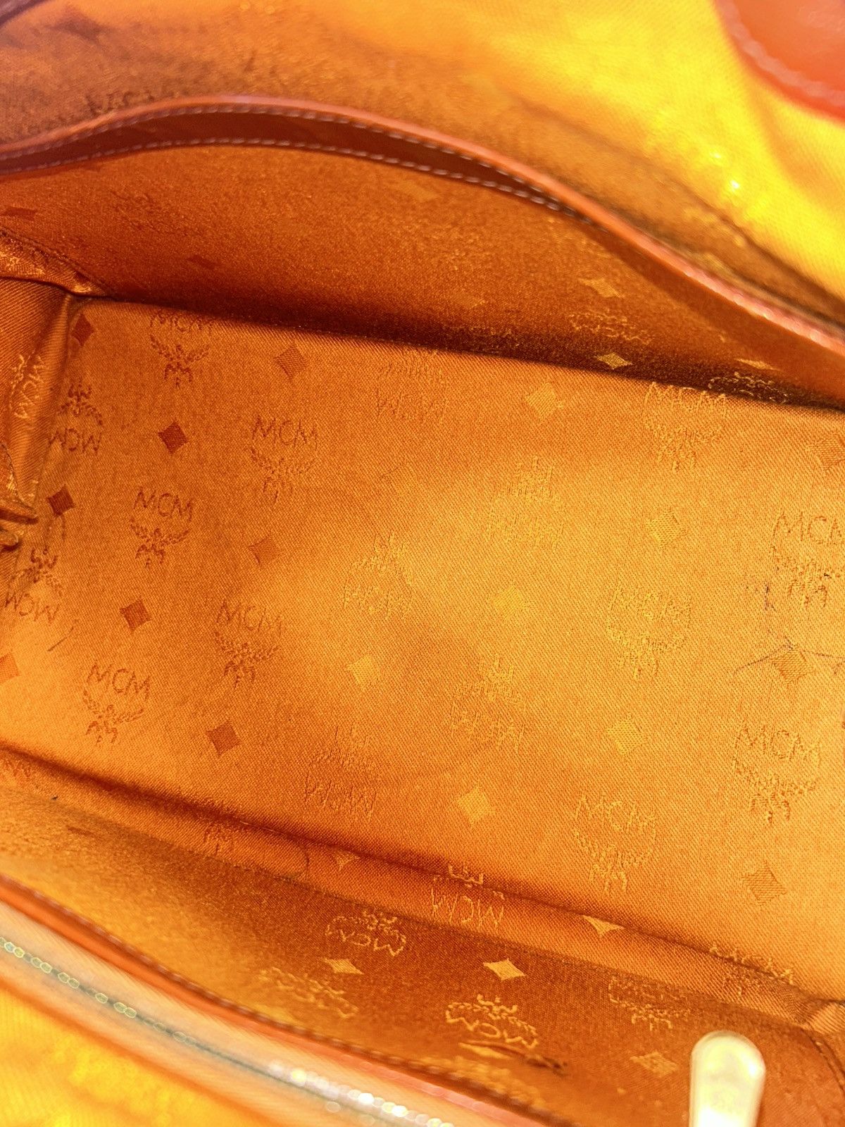 MCM MCM Cognac Leather Boston Bag Size ONE SIZE - 5 Thumbnail