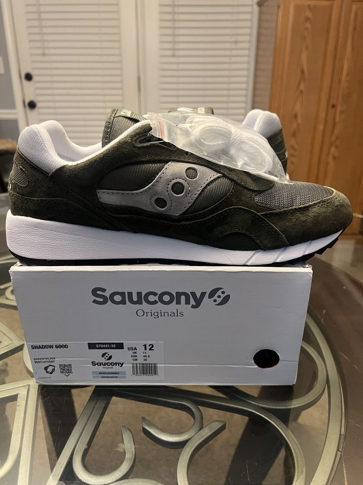 Saucony Saucony Shadow 6000 Green Suede (3 Pairs) Size US 12 / EU 45 - 8 Thumbnail
