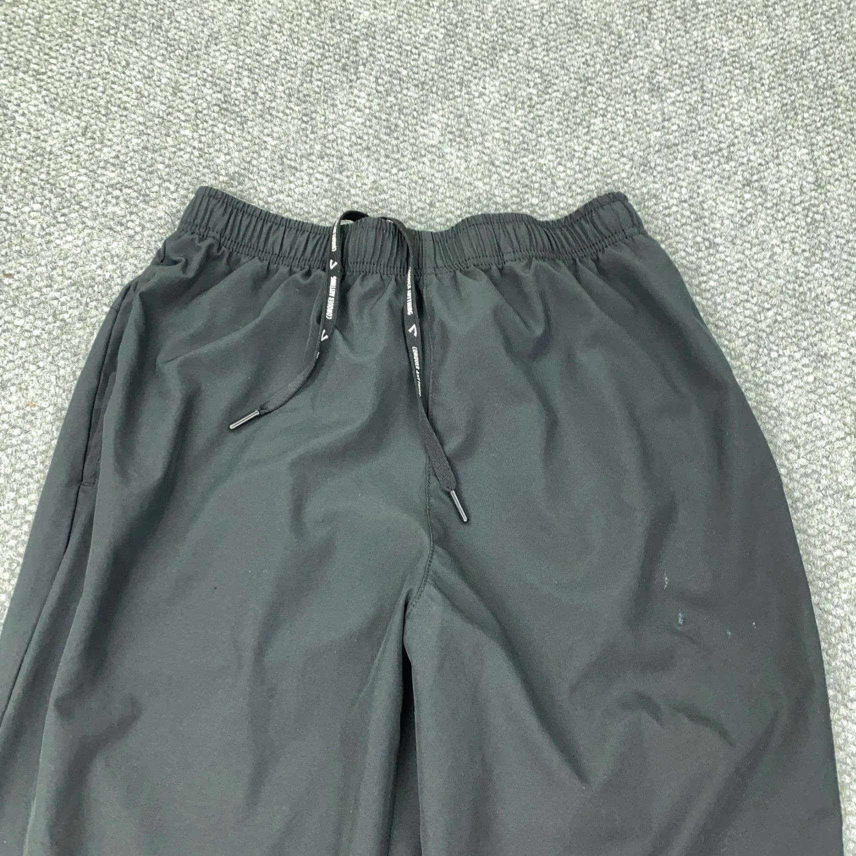 Vintage Cheetah Pants Mens Medium Black Athletic Joggers Track Conquer Anything Stretch Mens Size US 31 - 2 Thumbnail