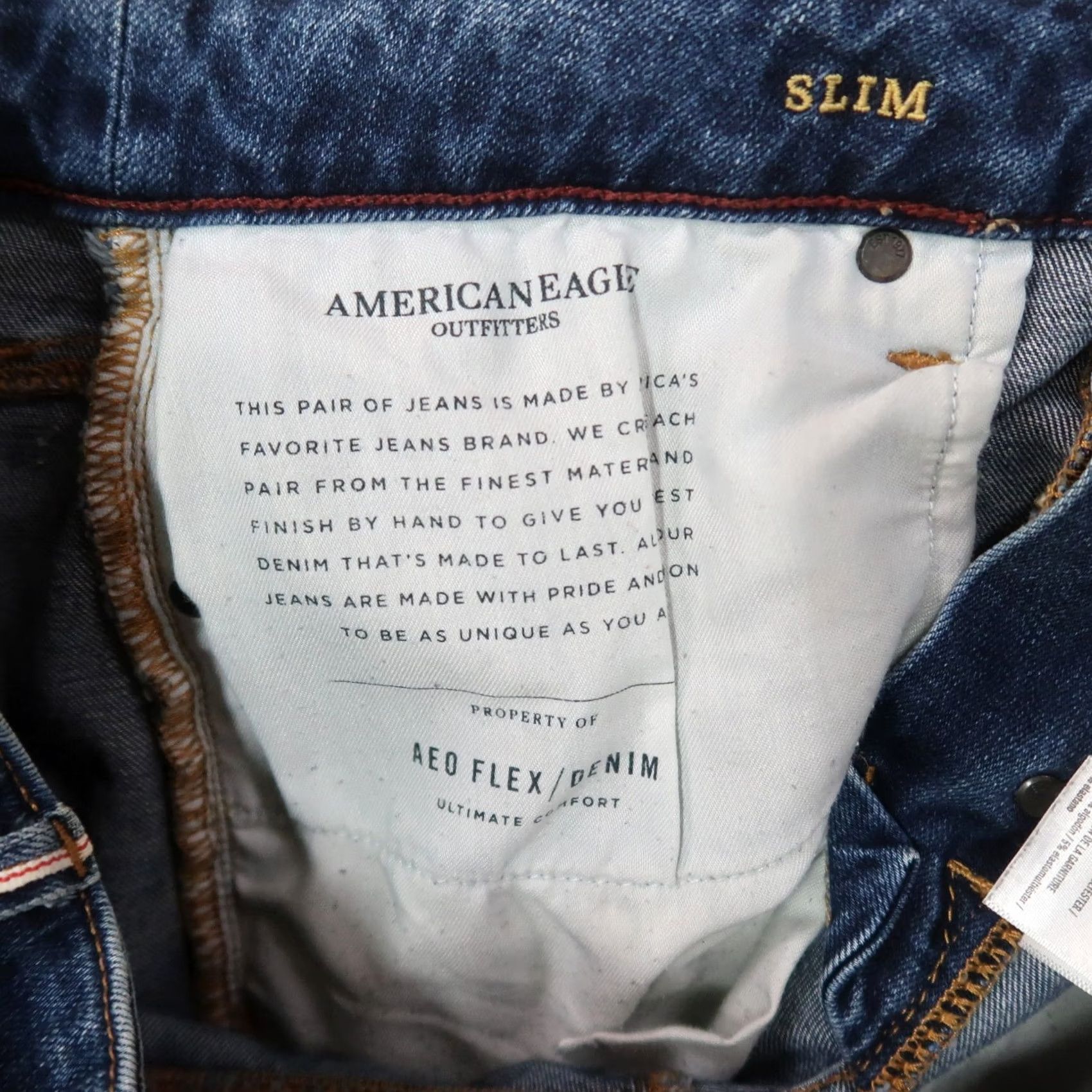 American Eagle Outfitters American Eagle Outfitters Jeans Men 32x34 Slim Straight Denim Button Fly 5-Pocket Zipper Size US 32 / EU 48 - 6 Thumbnail