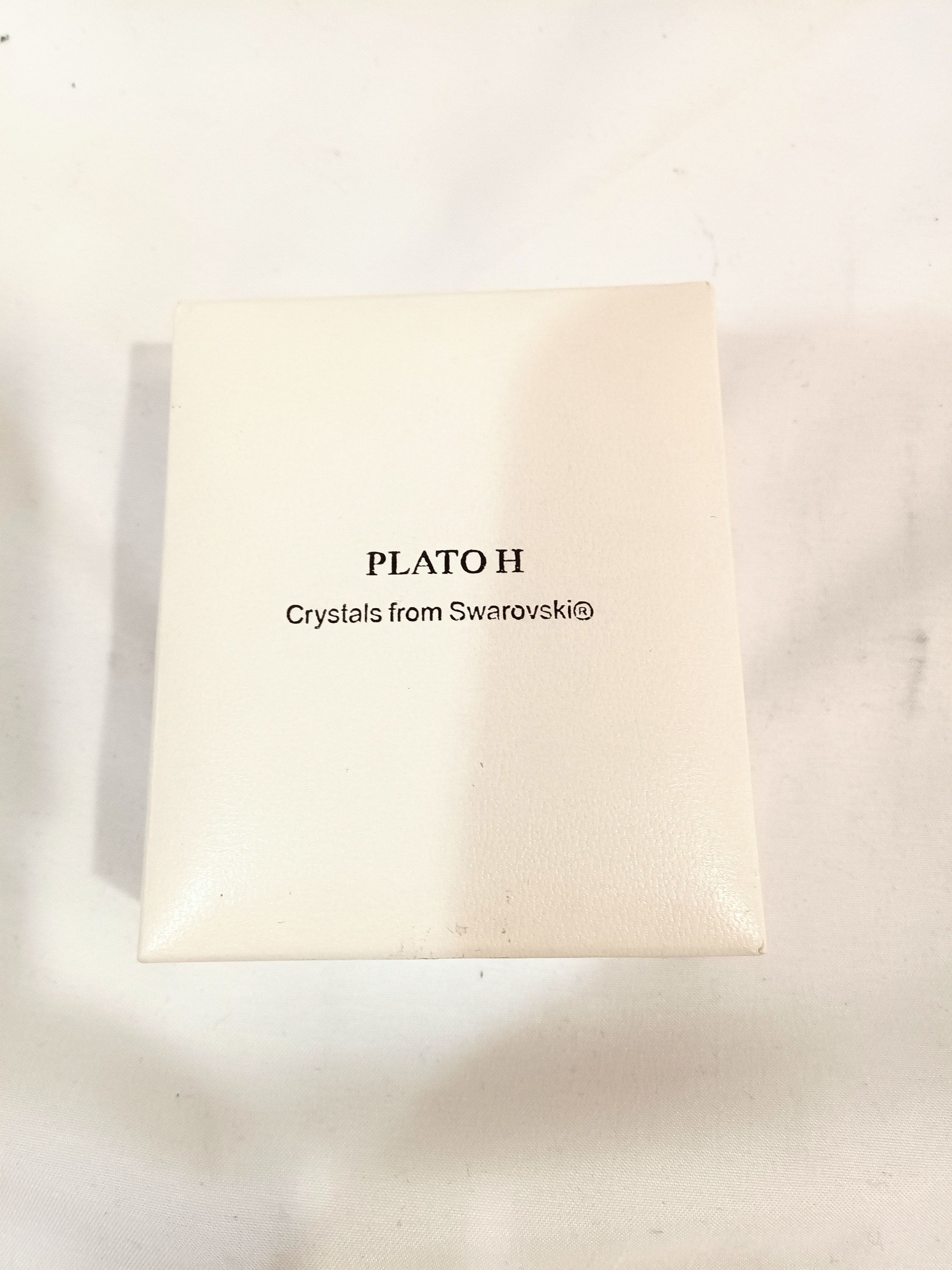 Swarovski Plato H Stud Earrings Pink Oval Crystals from Swarovski Size ONE SIZE - 3 Thumbnail