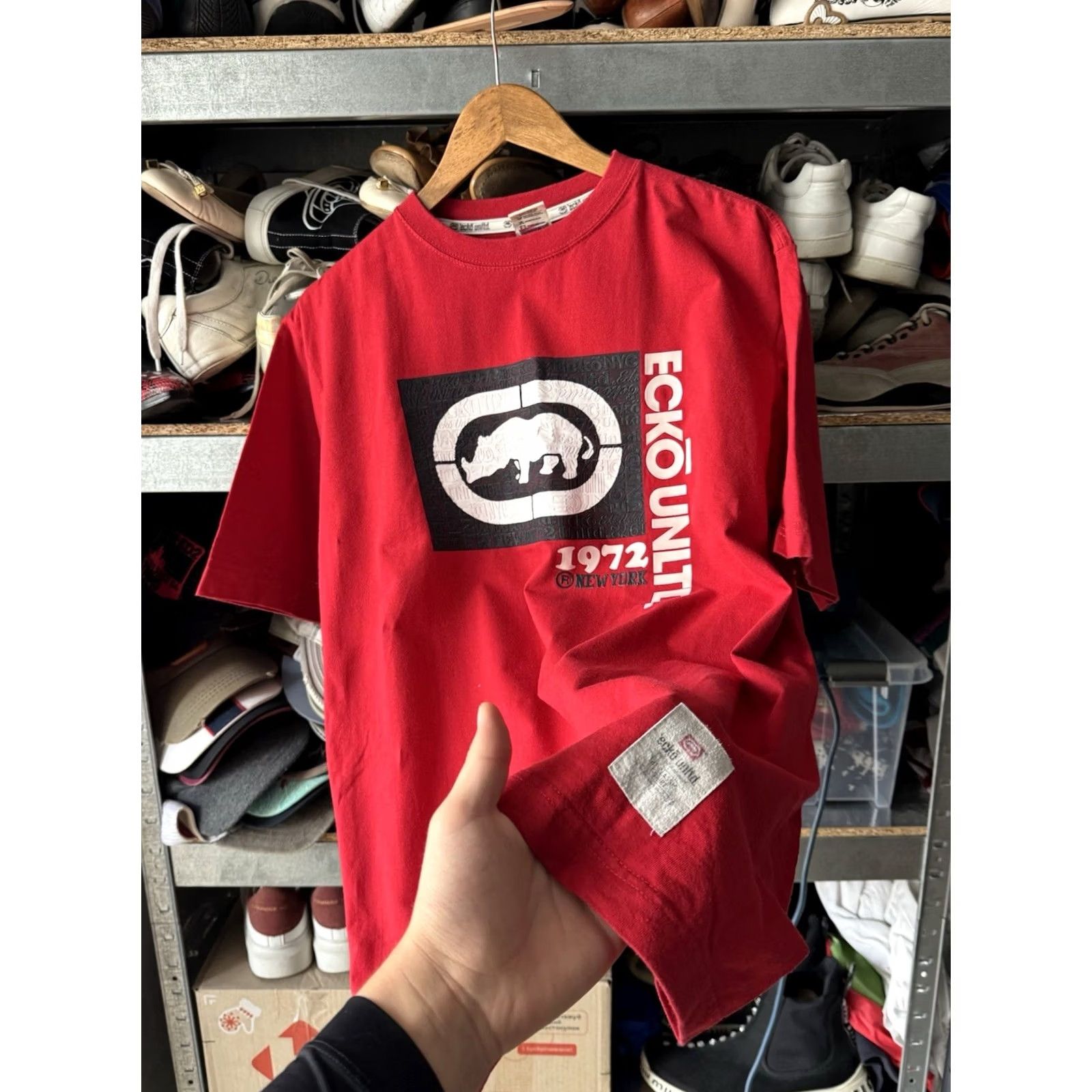 Ecko Unltd. Ecko Unltd. Vintage Big Logo Rap Skate Style Y2K Red Shirt Size L Men Size US L / EU 52-54 / 3 - 2 Thumbnail