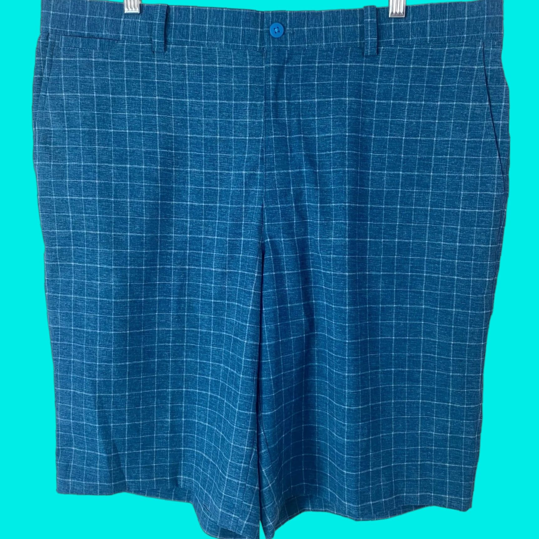 Nike Nike Golf Dri-Fit Fairway Plaid Flat-Front Shorts Blue Men 38 Athletic Stretch Size US 38 / EU 54 - 1 Thumbnail