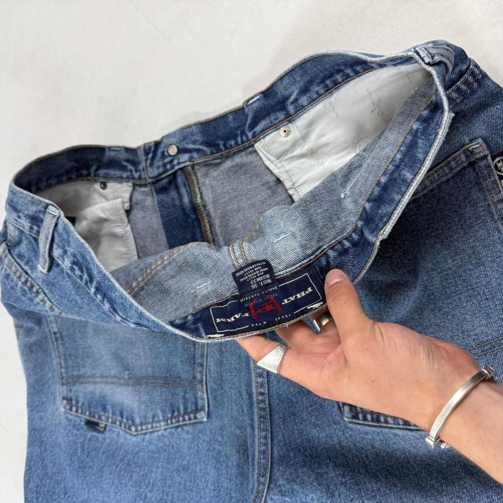 JNCO × Phat Farm × Vintage Vintage phat farm skater baggy wide leg faded archive jeans Size US 36 / EU 52 - 6 Thumbnail