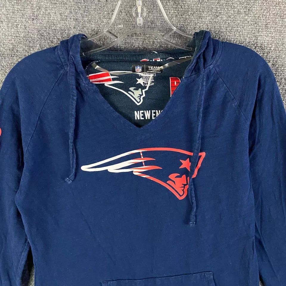 NFL New England Patriots Hoodie Top Women's Small Hooded Cotton Size S / US 4 / IT 40 - 2 Thumbnail