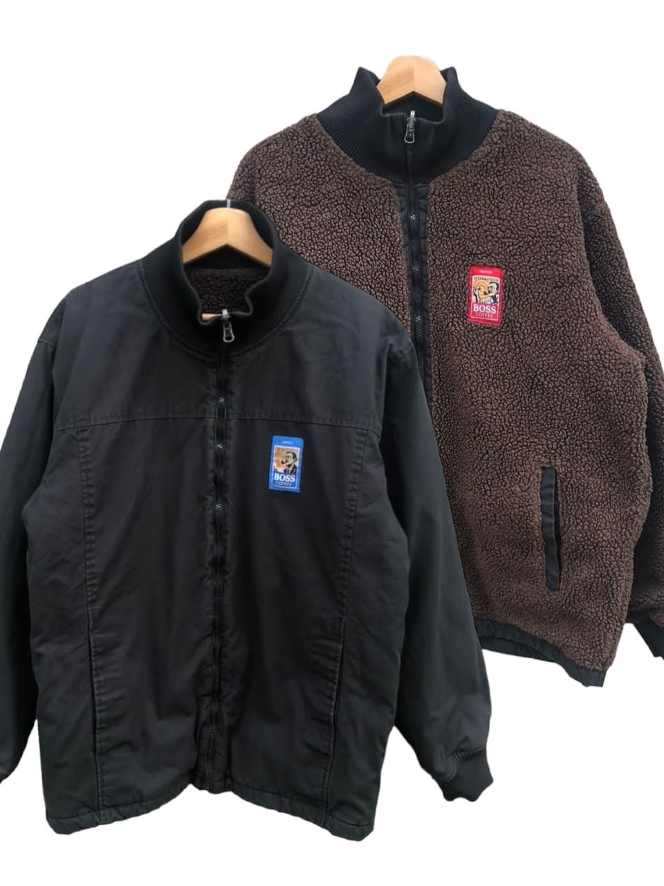 Japanese Brand Suntory Boss Coffee Rivesable Sherpa Zipper Jacket Size US M / EU 48-50 / 2 - 1 Thumbnail