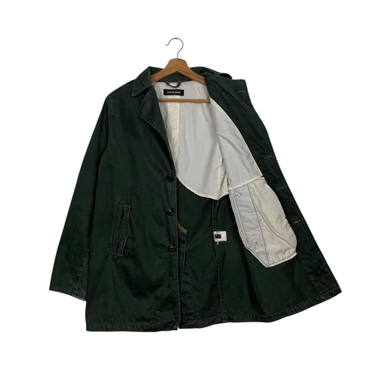 Vintage 90’s SOFTESKINE Olive Green Casual Jacket #2652-C119 Size US S / EU 44-46 / 1 - 8 Thumbnail