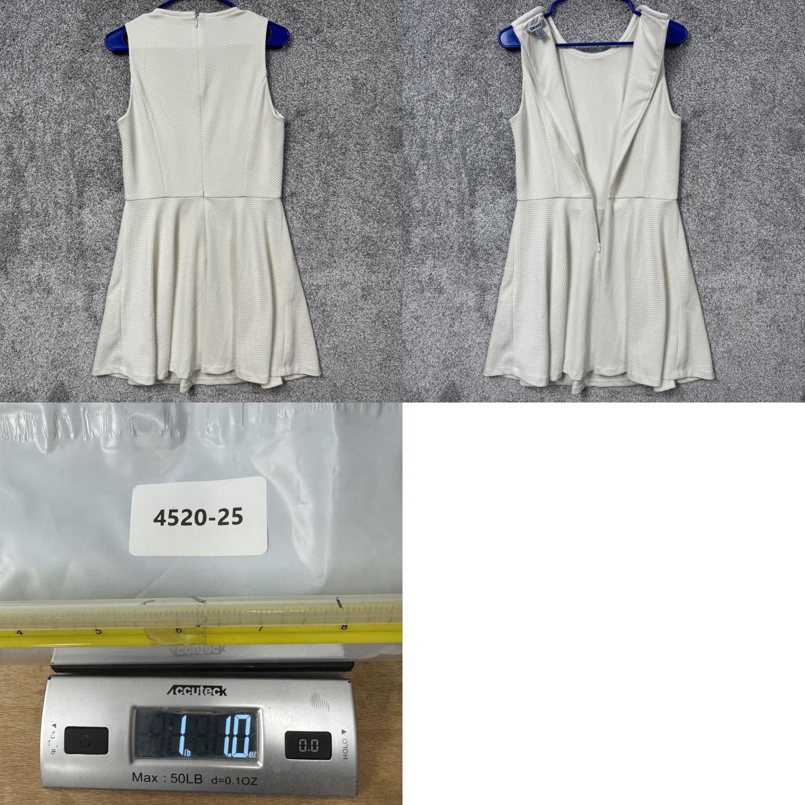 DKNY DKNY Dress Casual Cocktail Office Sleeveless Short Jacquard White 10 Women Size L / US 10 / IT 46 - 9 Thumbnail