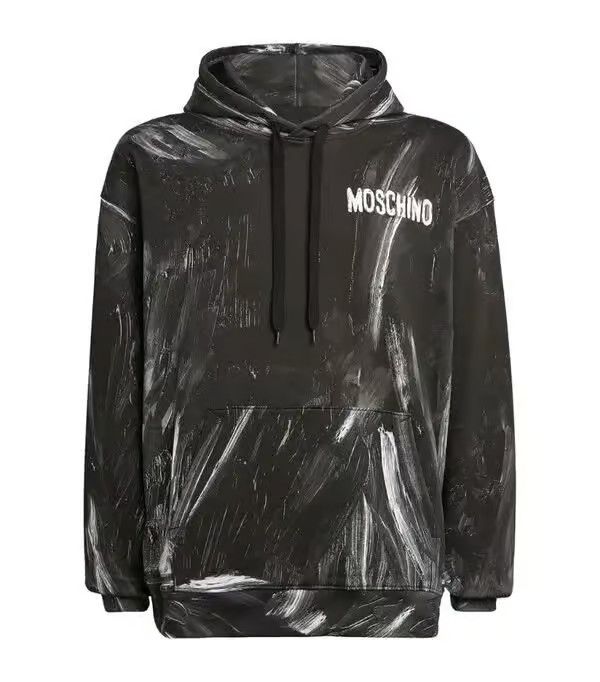 Moschino o1y0225 Logo Hoodie in Black/White Size US S / EU 44-46 / 1 - 1 Thumbnail