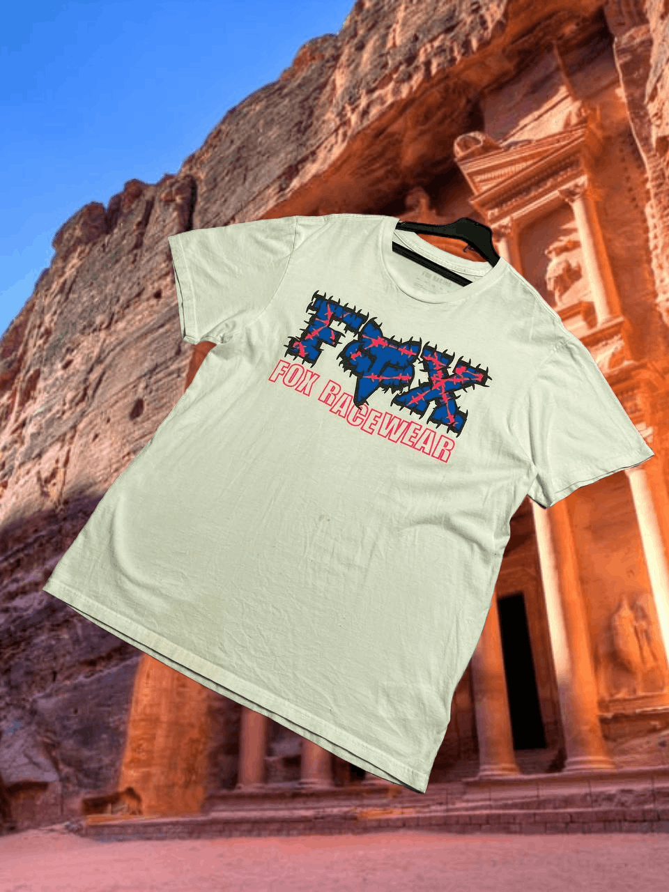 Fox Racing Streetwear T-Shirt Fox Racing big logo white Y2K Vintage Size US L / EU 52-54 / 3 - 1 Thumbnail