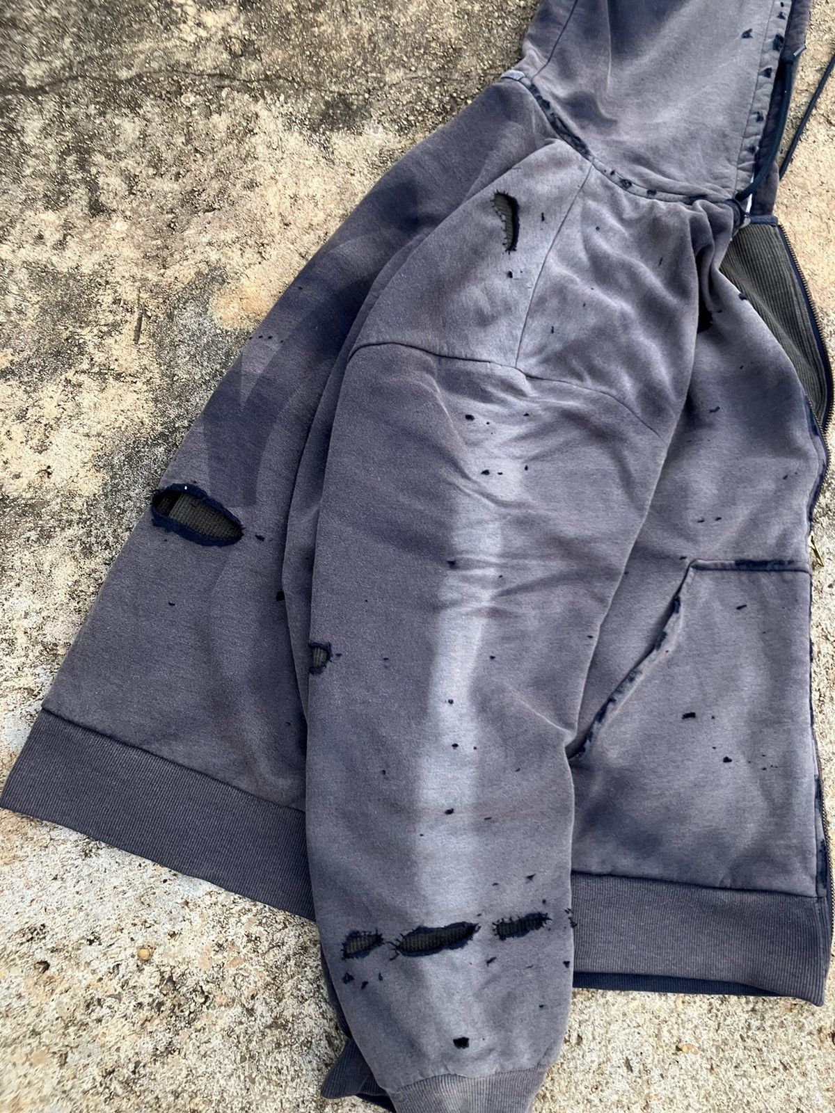 Dickies × StraightFaded Hoodie zip & faded destroyed. Size US XL / EU 56 / 4 - 10 Thumbnail