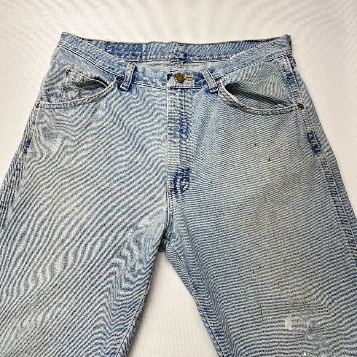 Vintage × Wrangler Wrangler Jeans Blue Straight Ripped Faded Denim Worn Y2K Size US 33 - 6 Thumbnail